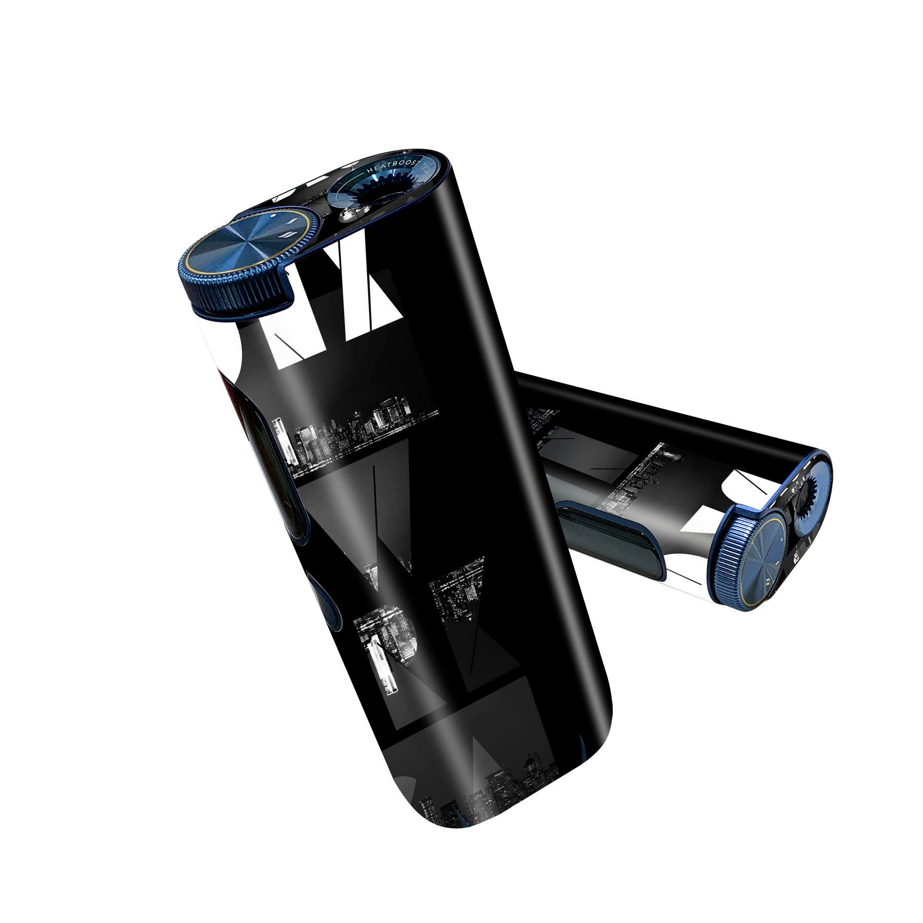 glo hyper pro 用 デザインスキンシール 側面2枚 天面3枚 セット 360°カバー ケース 保護 グロー ハイパー プロ グロウ ステッカー デコ アクセサリー 012381 ニューヨーク　おしゃれ　白黒