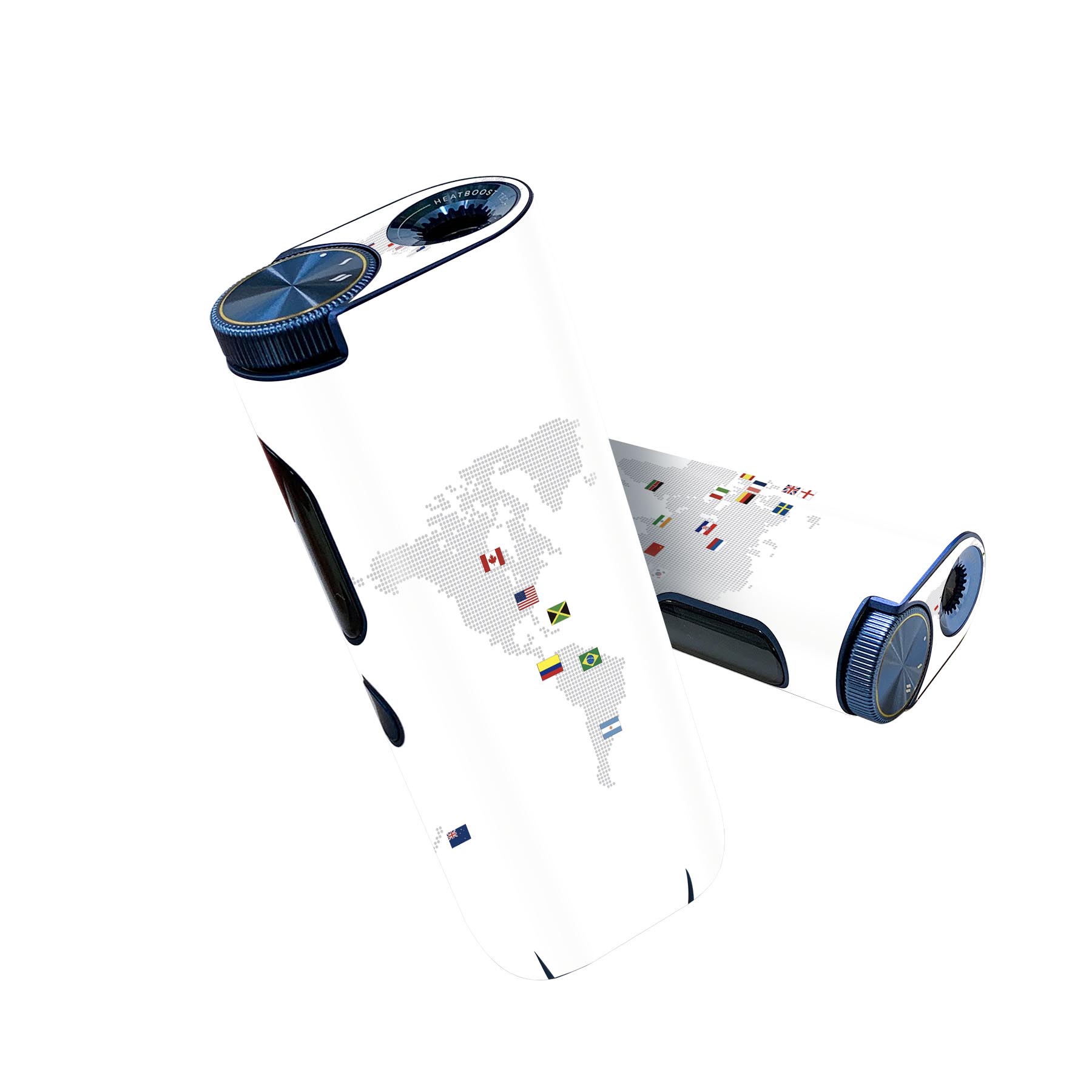 glo hyper pro 用 デザインスキンシール 側面2枚 天面3枚 セット 360°カバー ケース 保護 グロー ハイパー プロ グロウ ステッカー デコ アクセサリー 012962 世界地図　地図