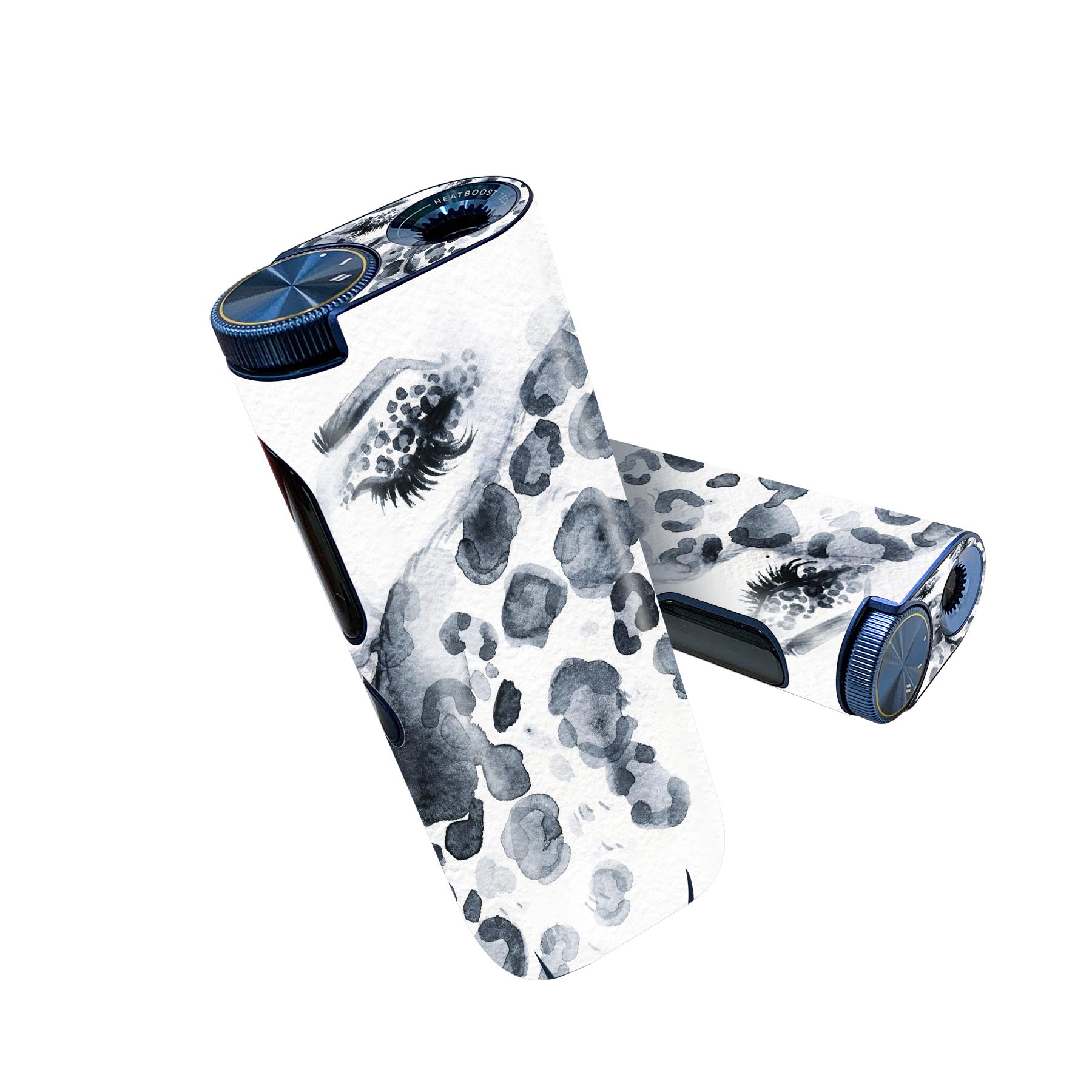 glo hyper pro 用 デザインスキンシール 側面2枚 天面3枚 セット 360°カバー ケース 保護 グロー ハイパー プロ グロウ ステッカー デコ アクセサリー 013346 ヒョウ柄　女性　モノトーン