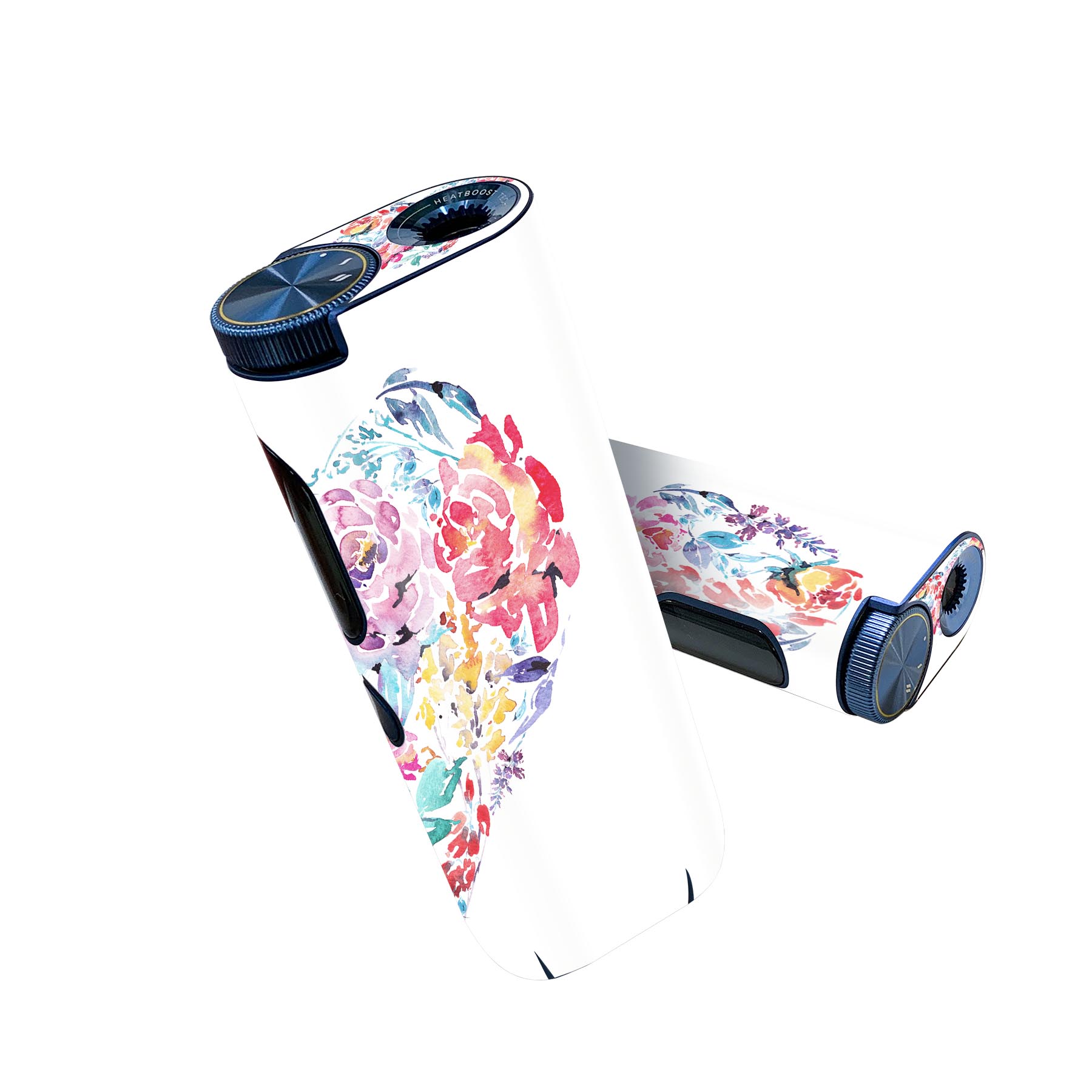 glo hyper pro 用 デザインスキンシール 側面2枚 天面3枚 セット 360°カバー ケース 保護 グロー ハイパー プロ グロウ ステッカー デコ アクセサリー 013471 花　花柄　ハート