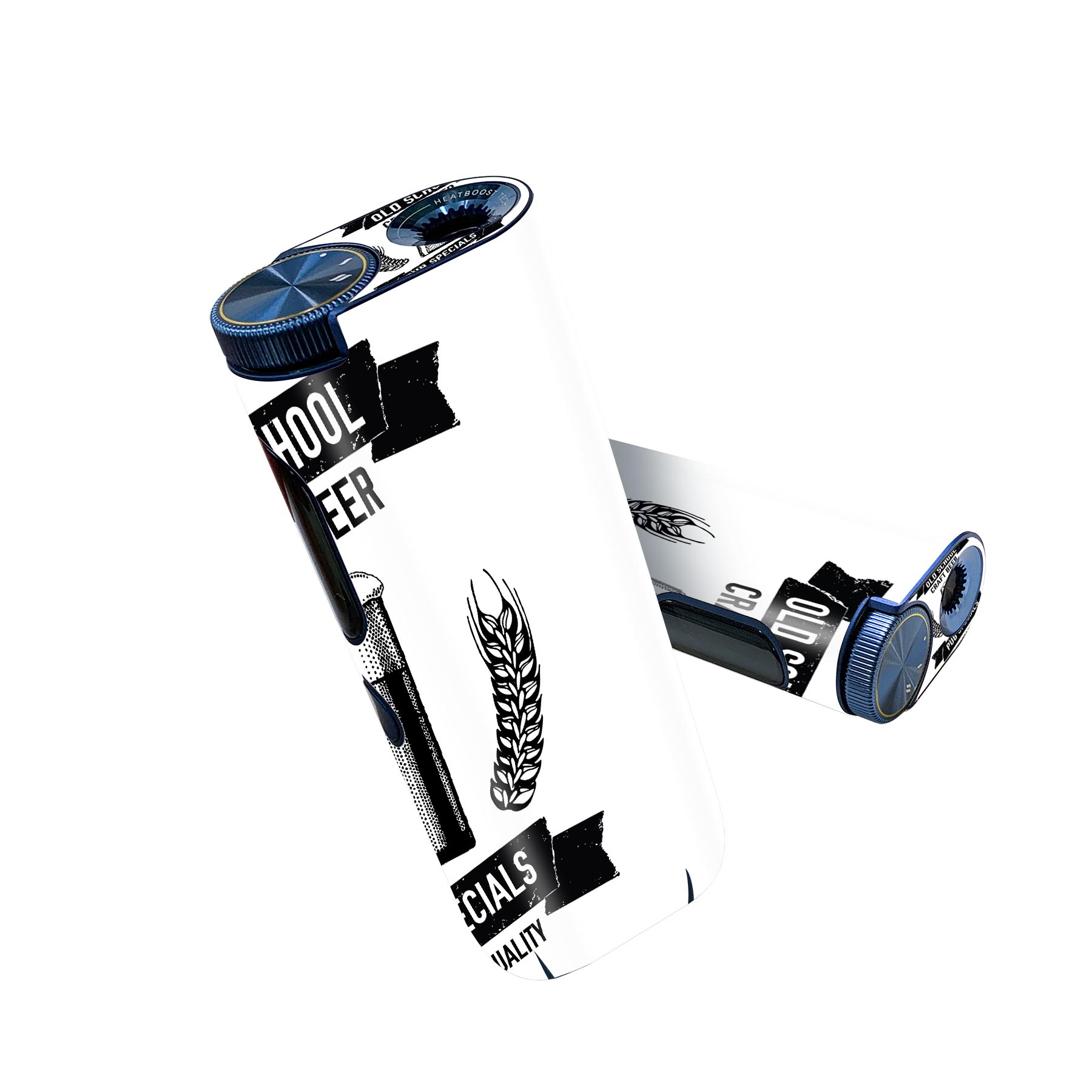 glo hyper pro 用 デザインスキンシール 側面2枚 天面3枚 セット 360°カバー ケース 保護 グロー ハイパー プロ グロウ ステッカー デコ アクセサリー 013895 ビール　お酒　ロゴ