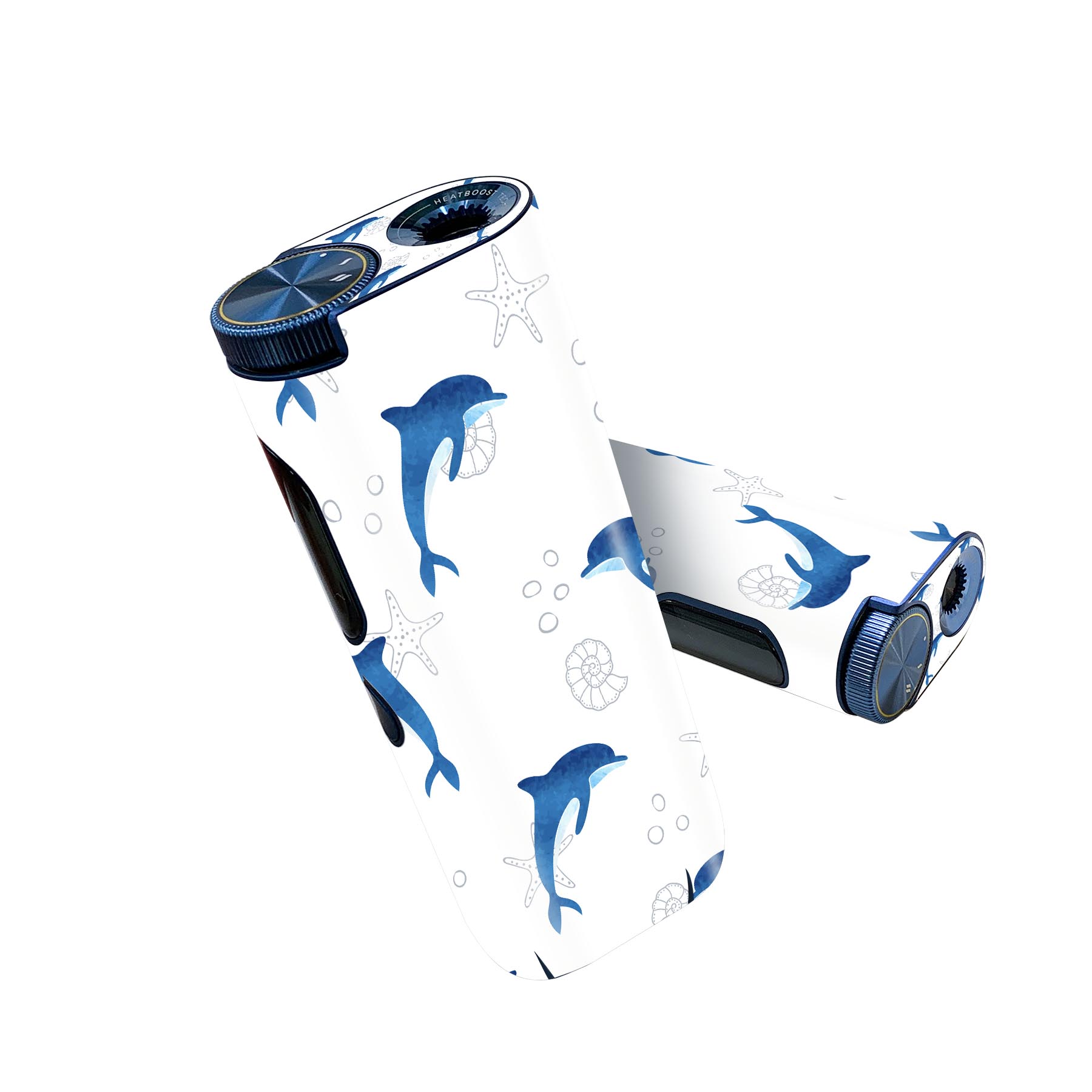 glo hyper pro 用 デザインスキンシール 側面2枚 天面3枚 セット 360°カバー ケース 保護 グロー ハイパー プロ グロウ ステッカー デコ アクセサリー 013907 イルカ　海　アニマル