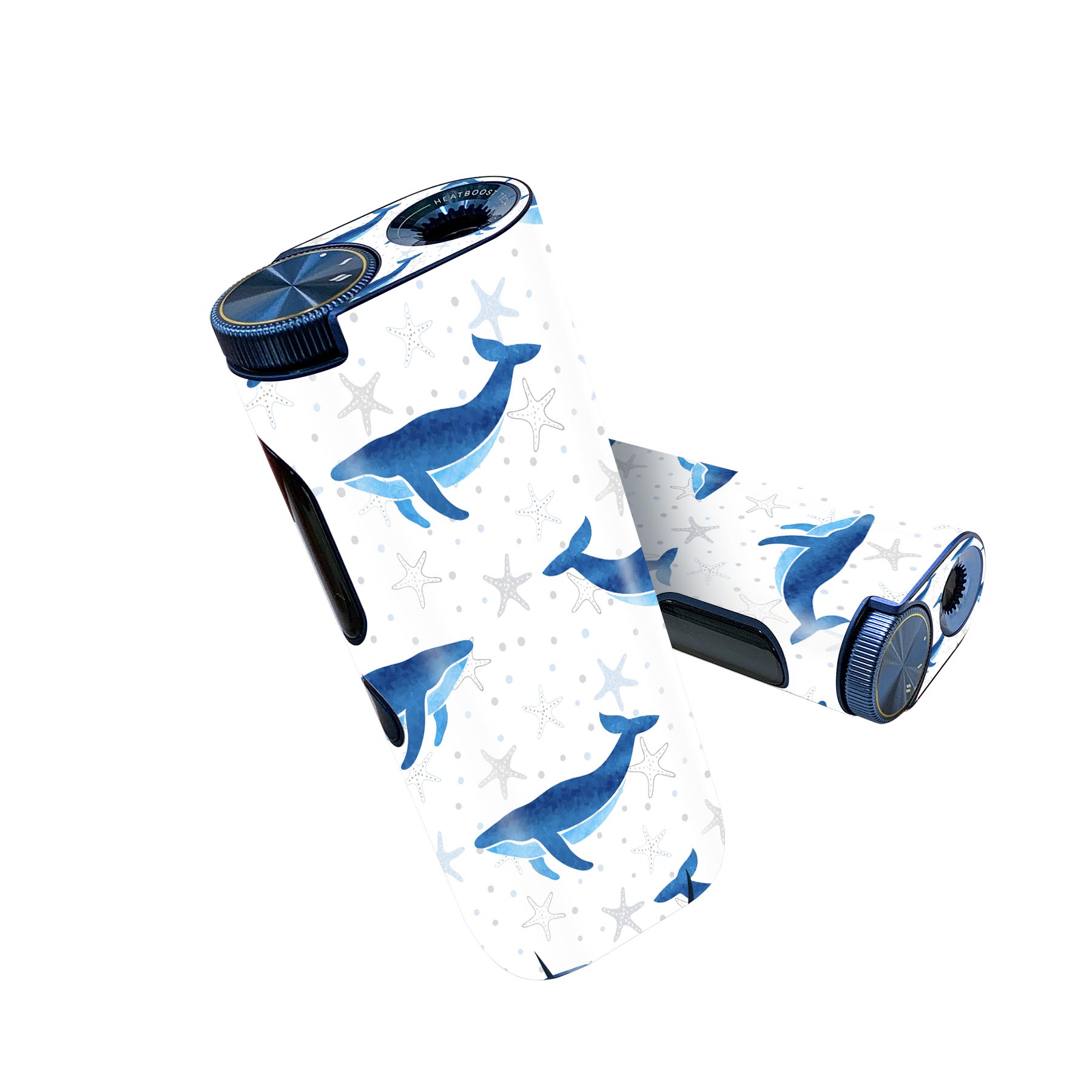 glo hyper pro 用 デザインスキンシール 側面2枚 天面3枚 セット 360°カバー ケース 保護 グロー ハイパー プロ グロウ ステッカー デコ アクセサリー 013908 クジラ　海　アニマル