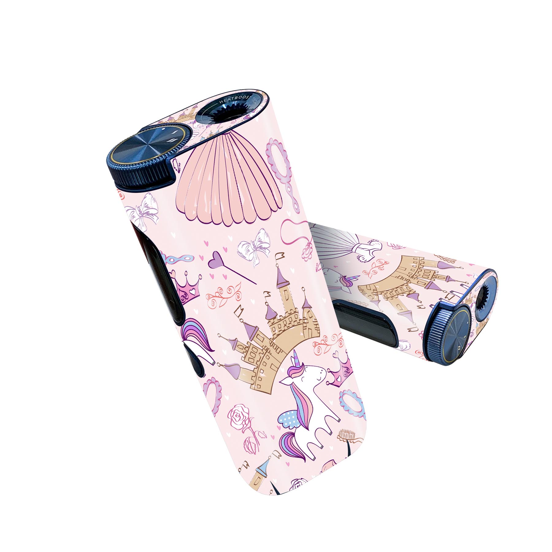 glo hyper pro 用 デザインスキンシール 側面2枚 天面3枚 セット 360°カバー ケース 保護 グロー ハイパー プロ グロウ ステッカー デコ アクセサリー 013918 ユニコーン　ドレス　ガーリー