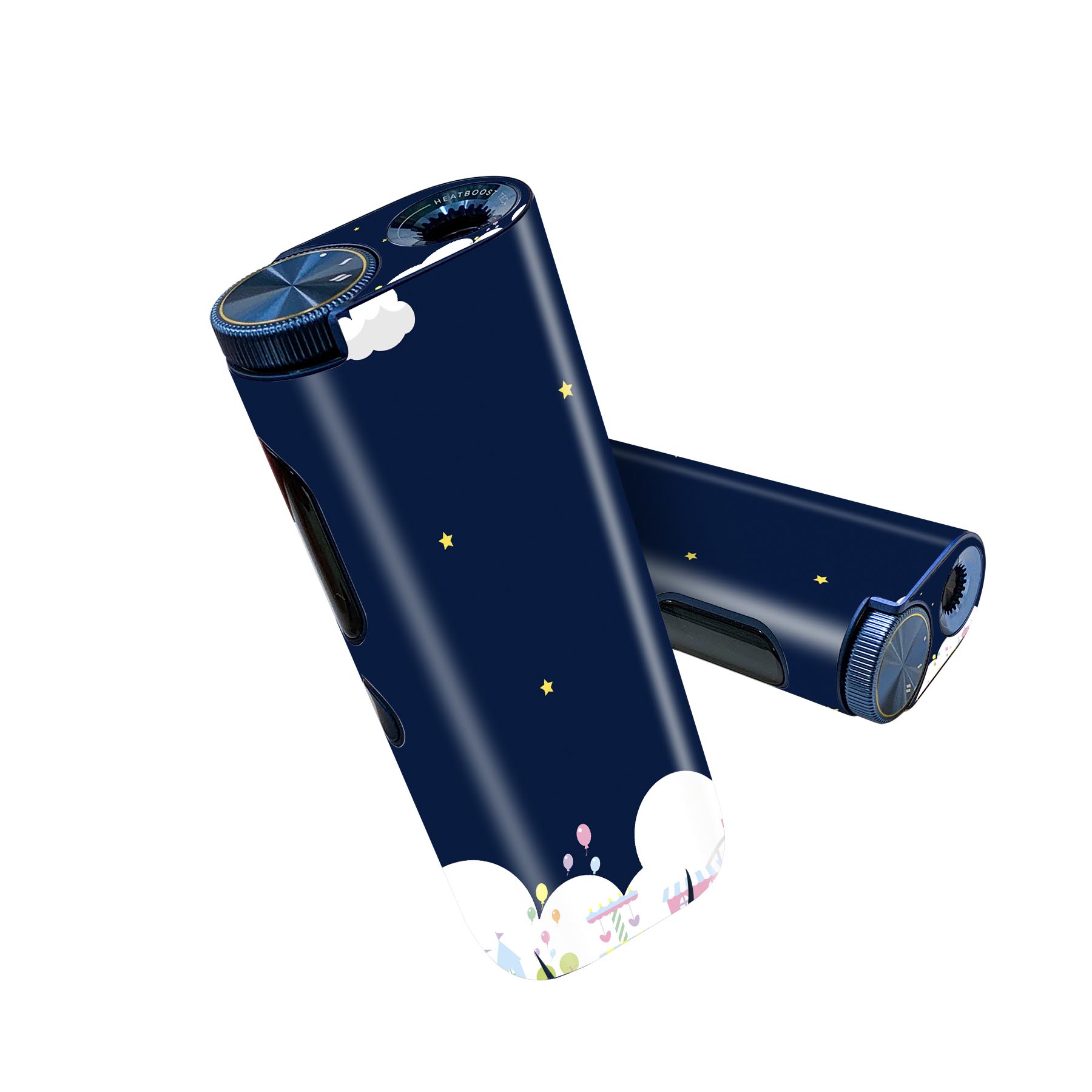 glo hyper pro 用 デザインスキンシール 側面2枚 天面3枚 セット 360°カバー ケース 保護 グロー ハイパー プロ グロウ ステッカー デコ アクセサリー 013966 夜空　風景　カラフル