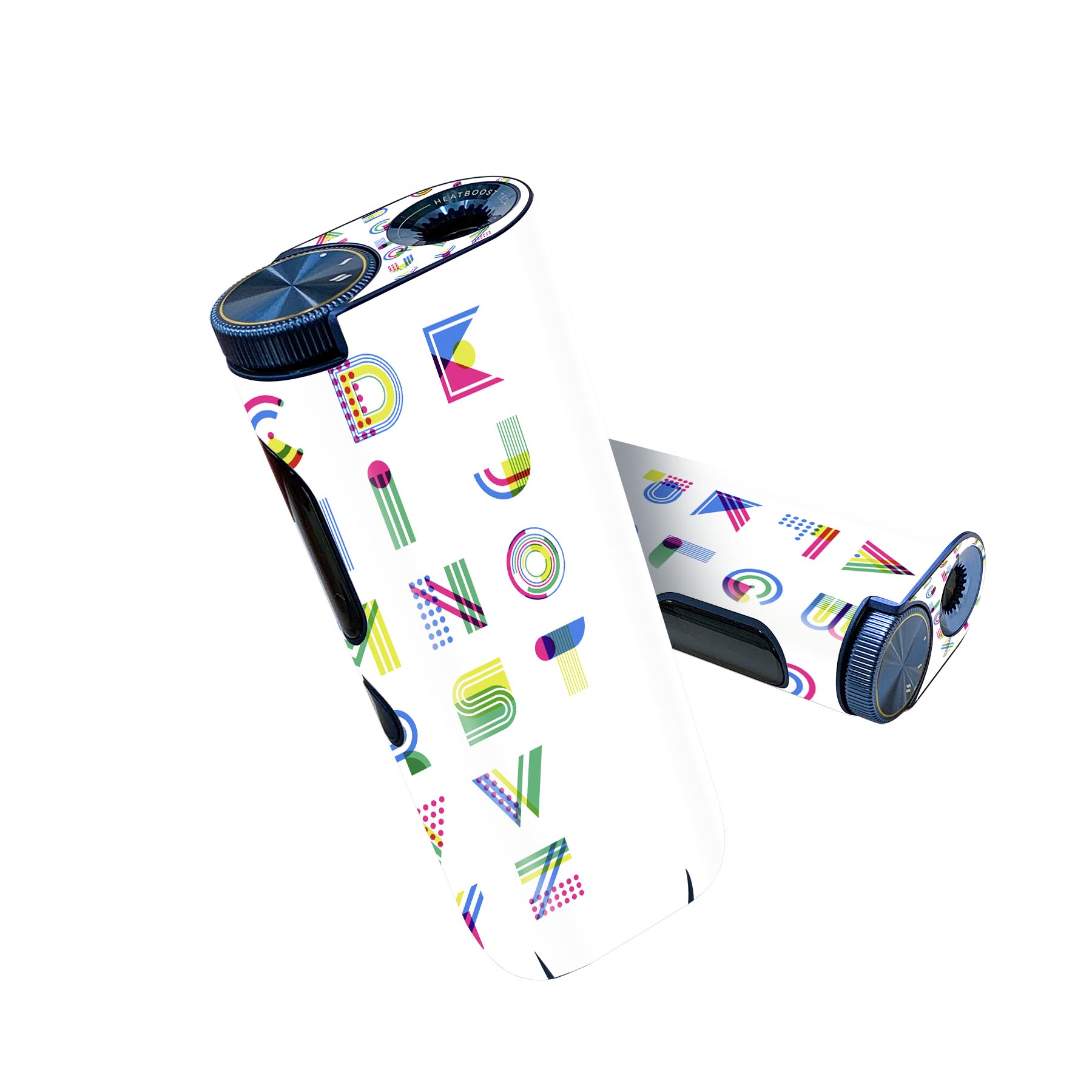 glo hyper pro 用 デザインスキンシール 側面2枚 天面3枚 セット 360°カバー ケース 保護 グロー ハイパー プロ グロウ ステッカー デコ アクセサリー 013978 英語　アルファベット