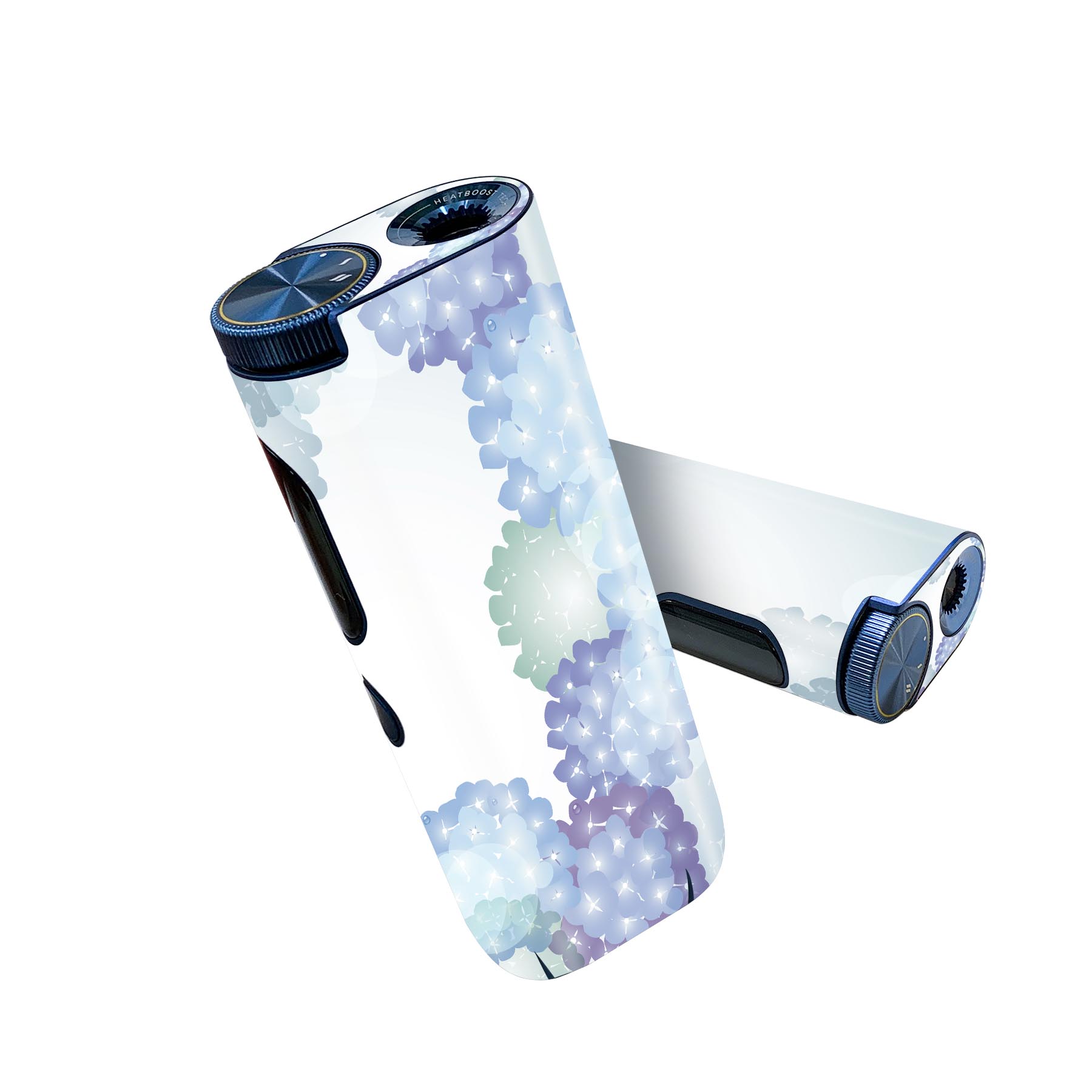 glo hyper pro 用 デザインスキンシール 側面2枚 天面3枚 セット 360°カバー ケース 保護 グロー ハイパー プロ グロウ ステッカー デコ アクセサリー 014184 花　アジサイ