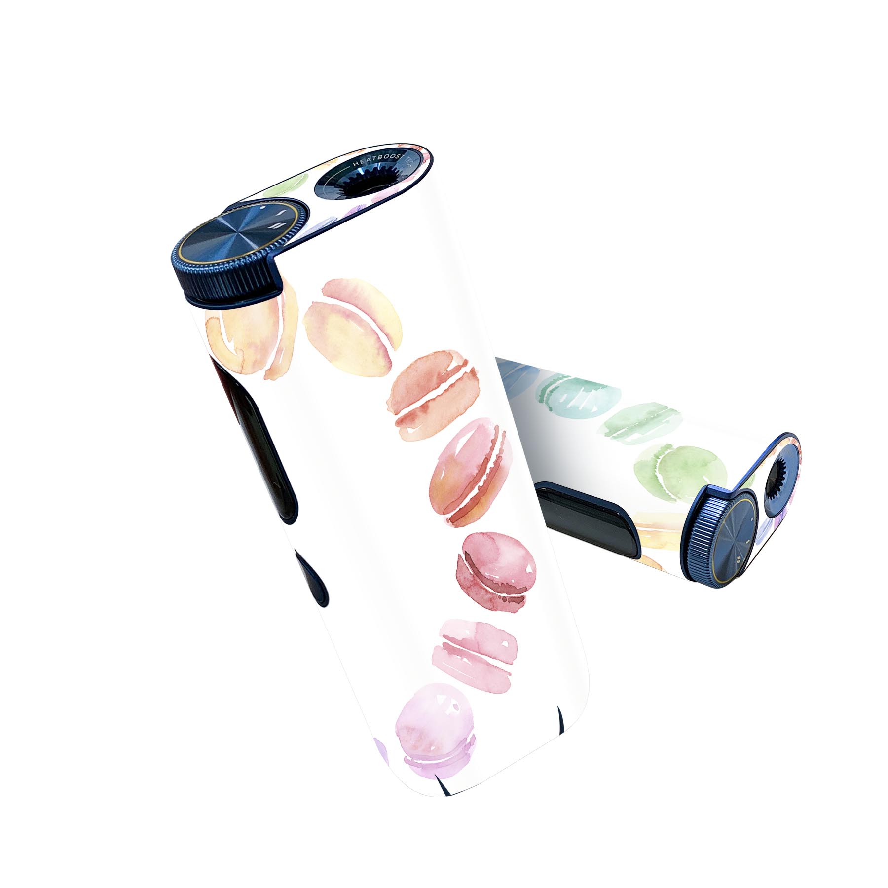 glo hyper pro 用 デザインスキンシール 側面2枚 天面3枚 セット 360°カバー ケース 保護 グロー ハイパー プロ グロウ ステッカー デコ アクセサリー 014377 マカロン スイーツ パステル