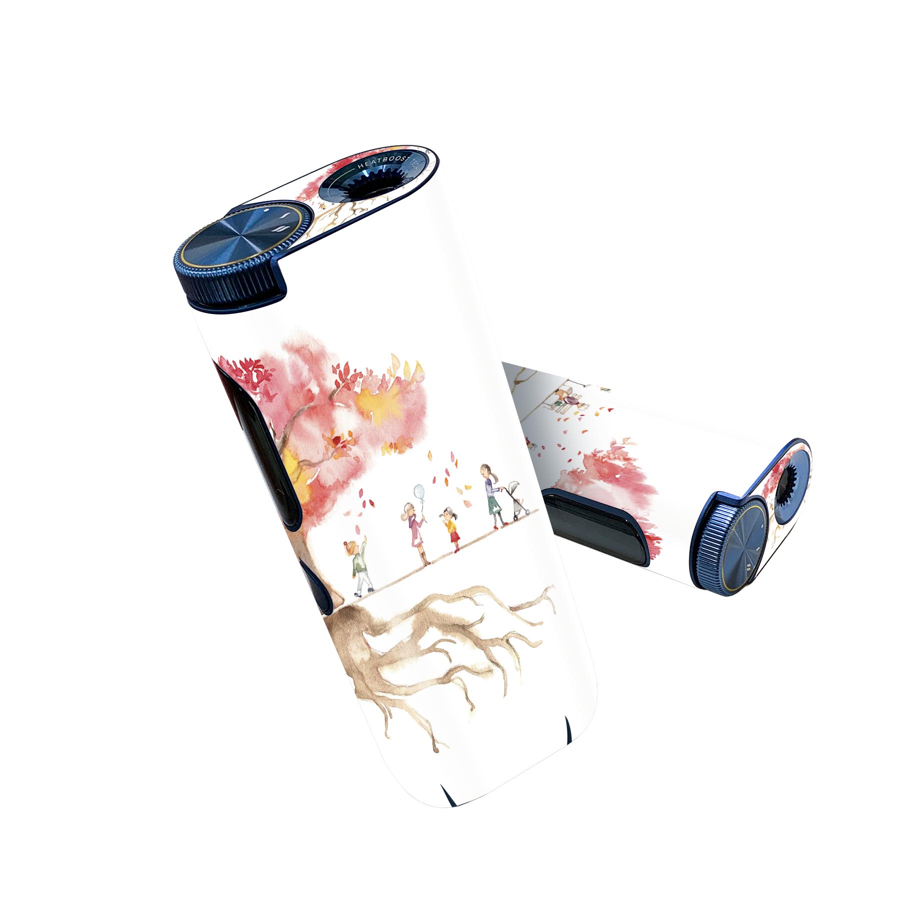 glo hyper pro 用 デザインスキンシール 側面2枚 天面3枚 セット 360°カバー ケース 保護 グロー ハイパー プロ グロウ ステッカー デコ アクセサリー 014397 桜 花 花見