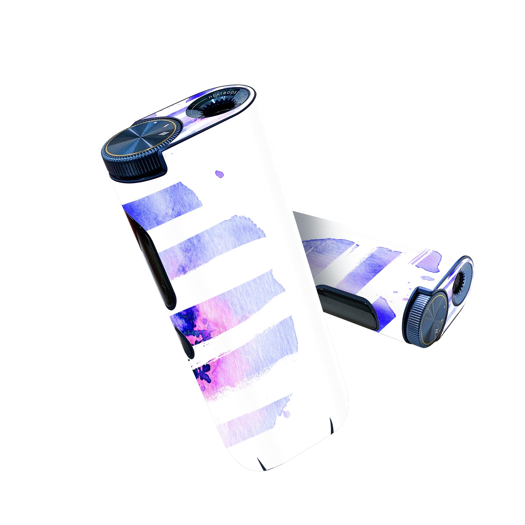 glo hyper pro 用 デザインスキンシール 側面2枚 天面3枚 セット 360°カバー ケース 保護 グロー ハイパー プロ グロウ ステッカー デコ アクセサリー 014538 紫　グラデーション