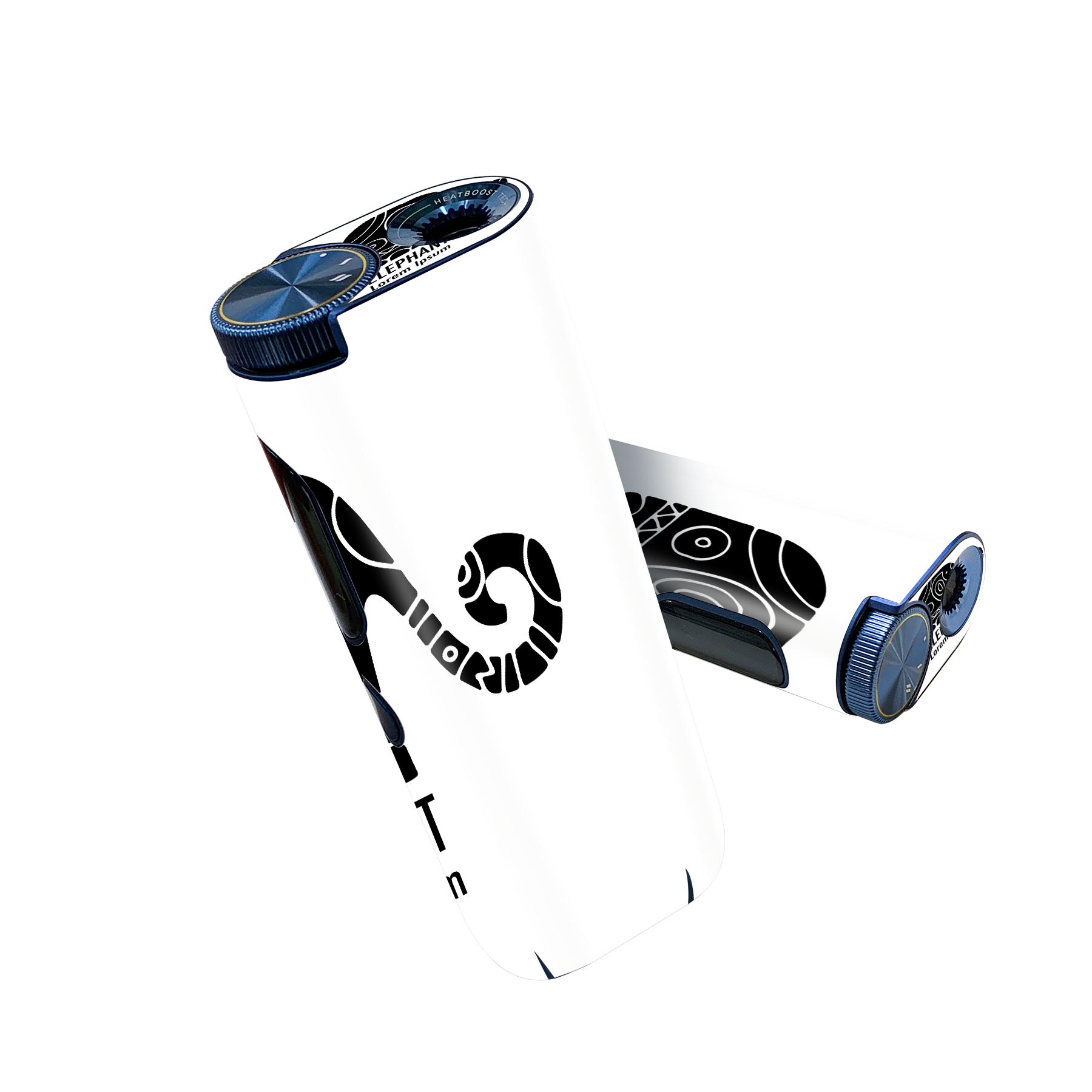 glo hyper pro 用 デザインスキンシール 側面2枚 天面3枚 セット 360°カバー ケース 保護 グロー ハイパー プロ グロウ ステッカー デコ アクセサリー 014605 ゾウ　動物　アニマル