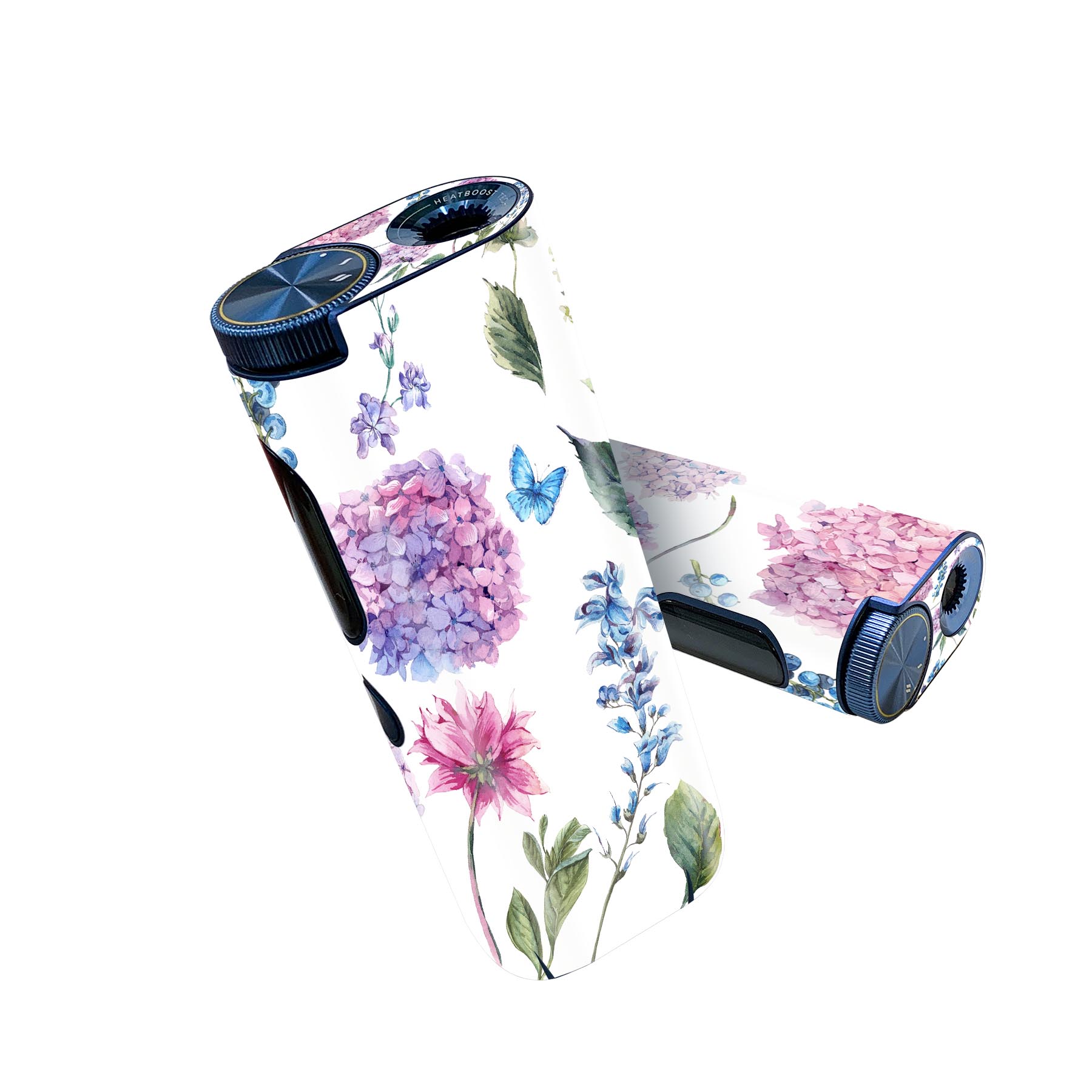 glo hyper pro 用 デザインスキンシール 側面2枚 天面3枚 セット 360°カバー ケース 保護 グロー ハイパー プロ グロウ ステッカー デコ アクセサリー 014760 アジサイ 花 梅雨