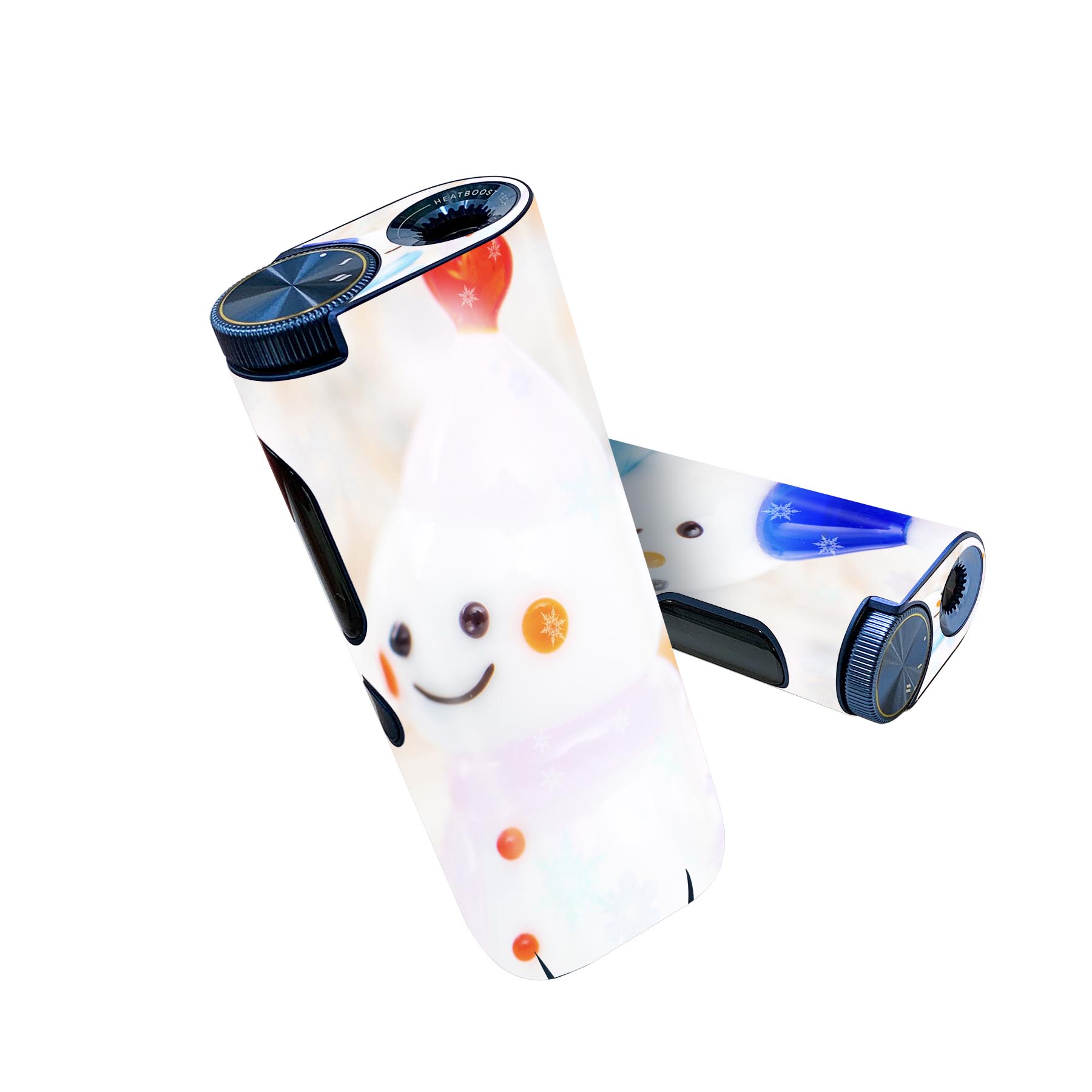 glo hyper pro 用 デザインスキンシール 側面2枚 天面3枚 セット 360°カバー ケース 保護 グロー ハイパー プロ グロウ ステッカー デコ アクセサリー 014831 雪だるま　冬　クリスマス　雪