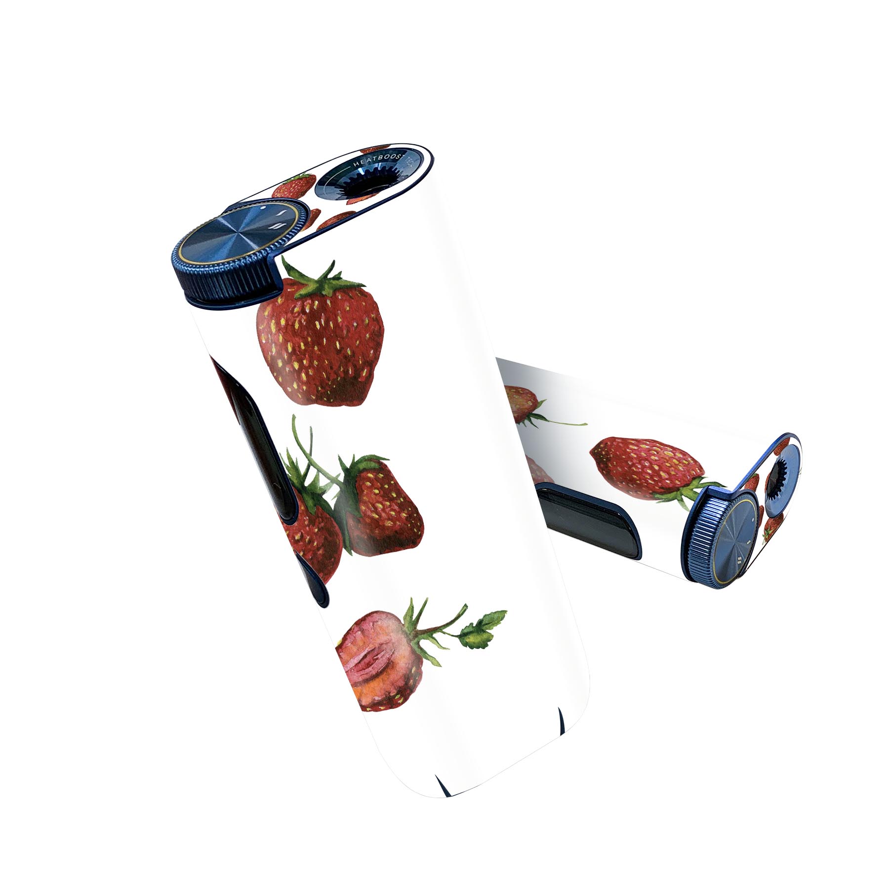 glo hyper pro 用 デザインスキンシール 側面2枚 天面3枚 セット 360°カバー ケース 保護 グロー ハイパー プロ グロウ ステッカー デコ アクセサリー 014891 イチゴ 苺 イラスト