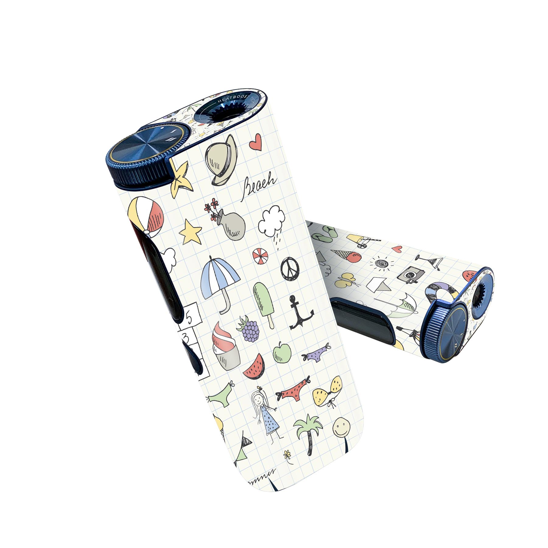 glo hyper pro 用 デザインスキンシール 側面2枚 天面3枚 セット 360°カバー ケース 保護 グロー ハイ..