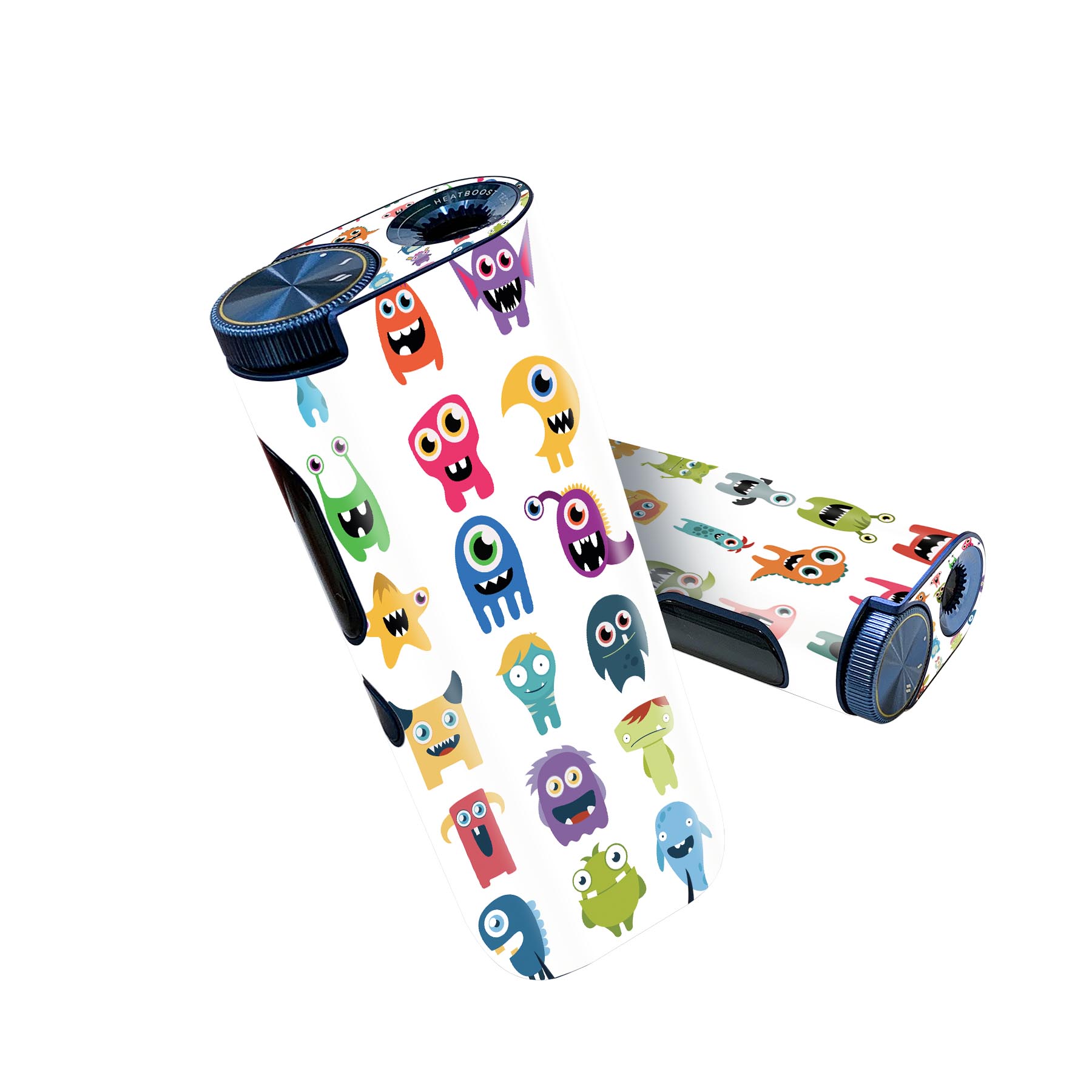 glo hyper pro 用 デザインスキンシール 側面2枚 天面3枚 セット 360°カバー ケース 保護 グロー ハイパー プロ グロウ ステッカー デコ アクセサリー 015382 かわいい 妖怪 カラフル モンスター