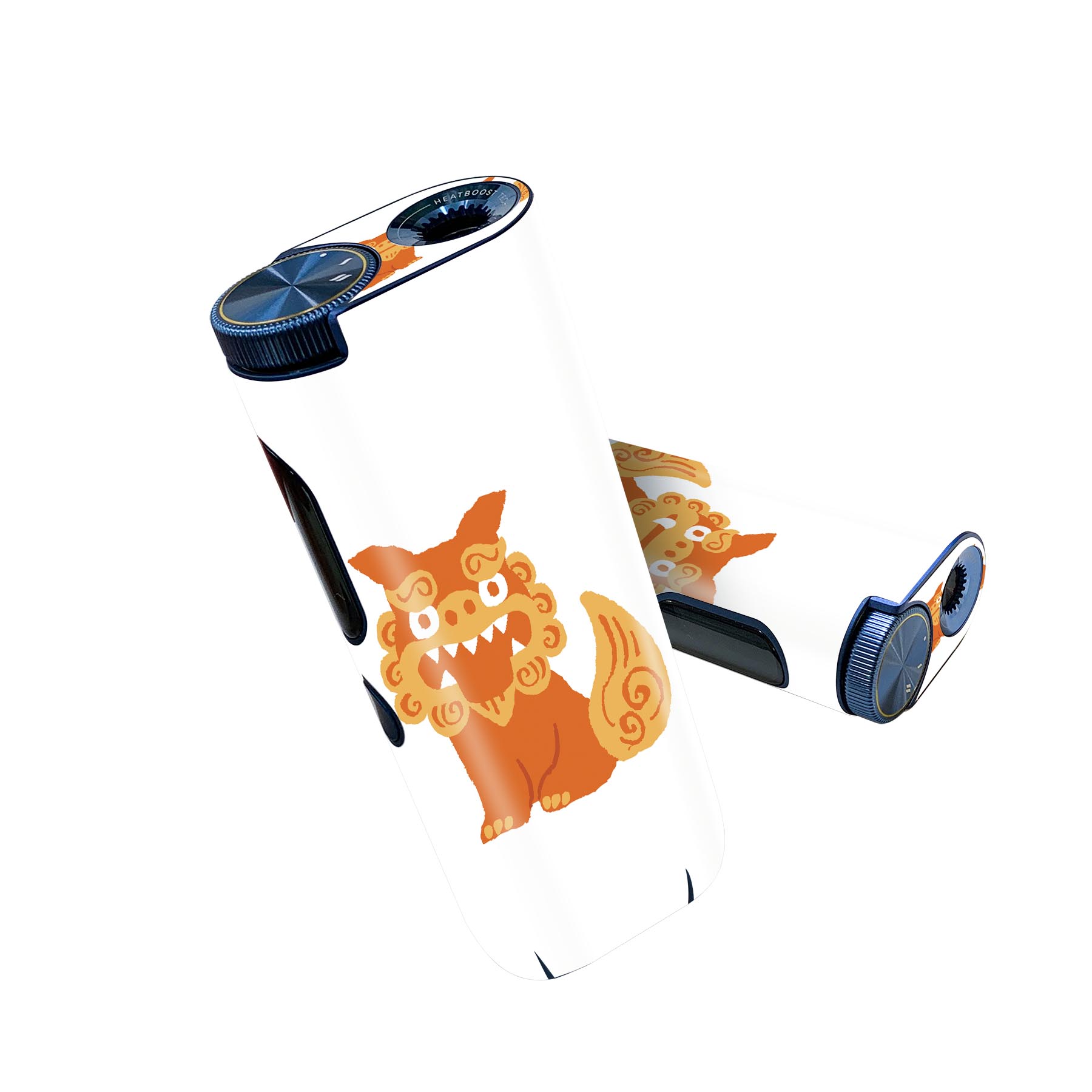 glo hyper pro 用 デザインスキンシール 側面2枚 天面3枚 セット 360°カバー ケース 保護 グロー ハイパー プロ グロウ ステッカー デコ アクセサリー 015524 シーサー 沖縄 琉球