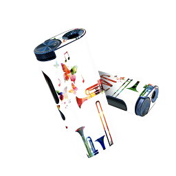 glo hyper pro 用 デザインスキンシール 側面2枚 天面3枚 セット 360°カバー ケース 保護 グロー ハイパー プロ グロウ ステッカー デコ アクセサリー 015805 JAZZ　トランペット　カラフル　音楽