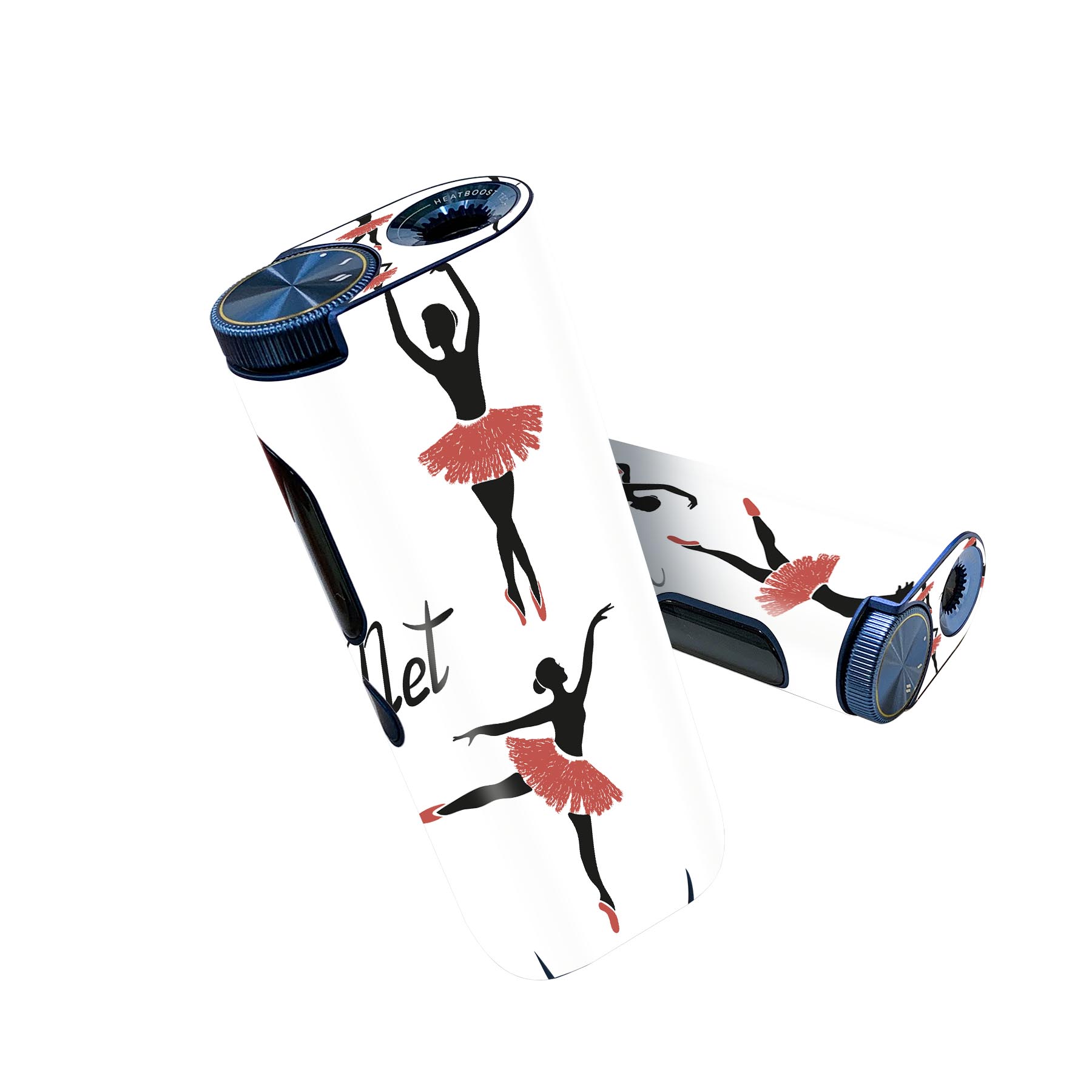 glo hyper pro 用 デザインスキンシール 側面2枚 天面3枚 セット 360°カバー ケース 保護 グロー ハイパー プロ グロウ ステッカー デコ アクセサリー 015905 バレリーナ　バレエ　女の子