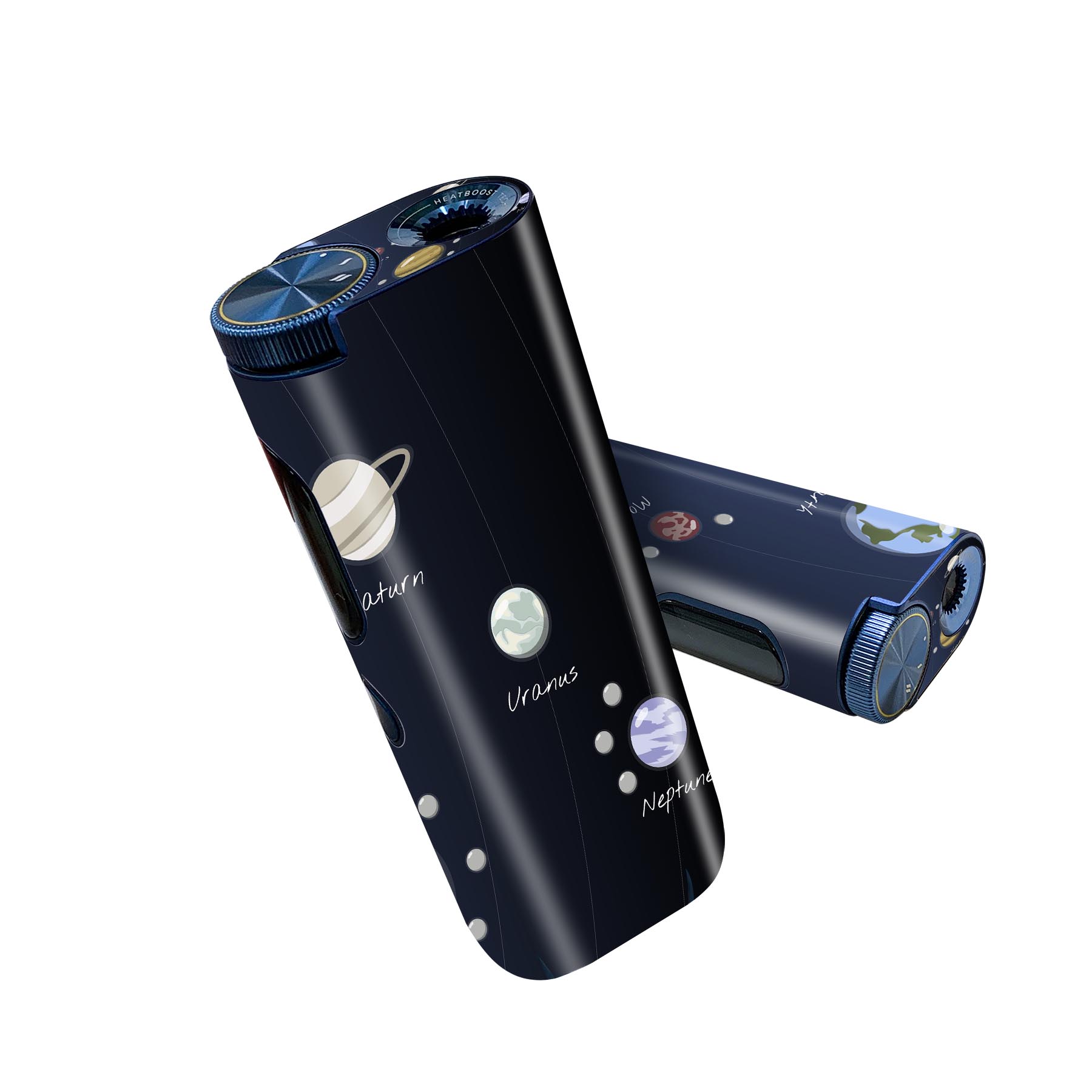 glo hyper pro 用 デザインスキンシール 側面2枚 天面3枚 セット 360°カバー ケース 保護 グロー ハイパー プロ グロウ ステッカー デコ アクセサリー 015921 太陽系　宇宙　惑星