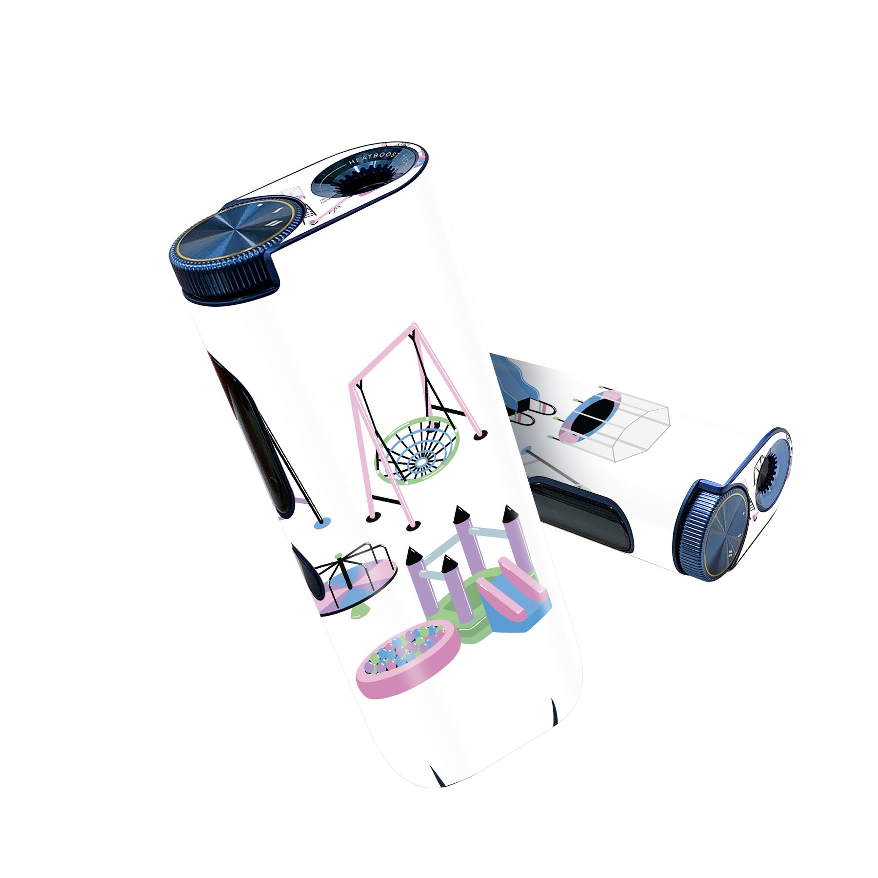 glo hyper pro 用 デザインスキンシール 側面2枚 天面3枚 セット 360°カバー ケース 保護 グロー ハイパー プロ グロウ ステッカー デコ アクセサリー 016141 公園　遊具