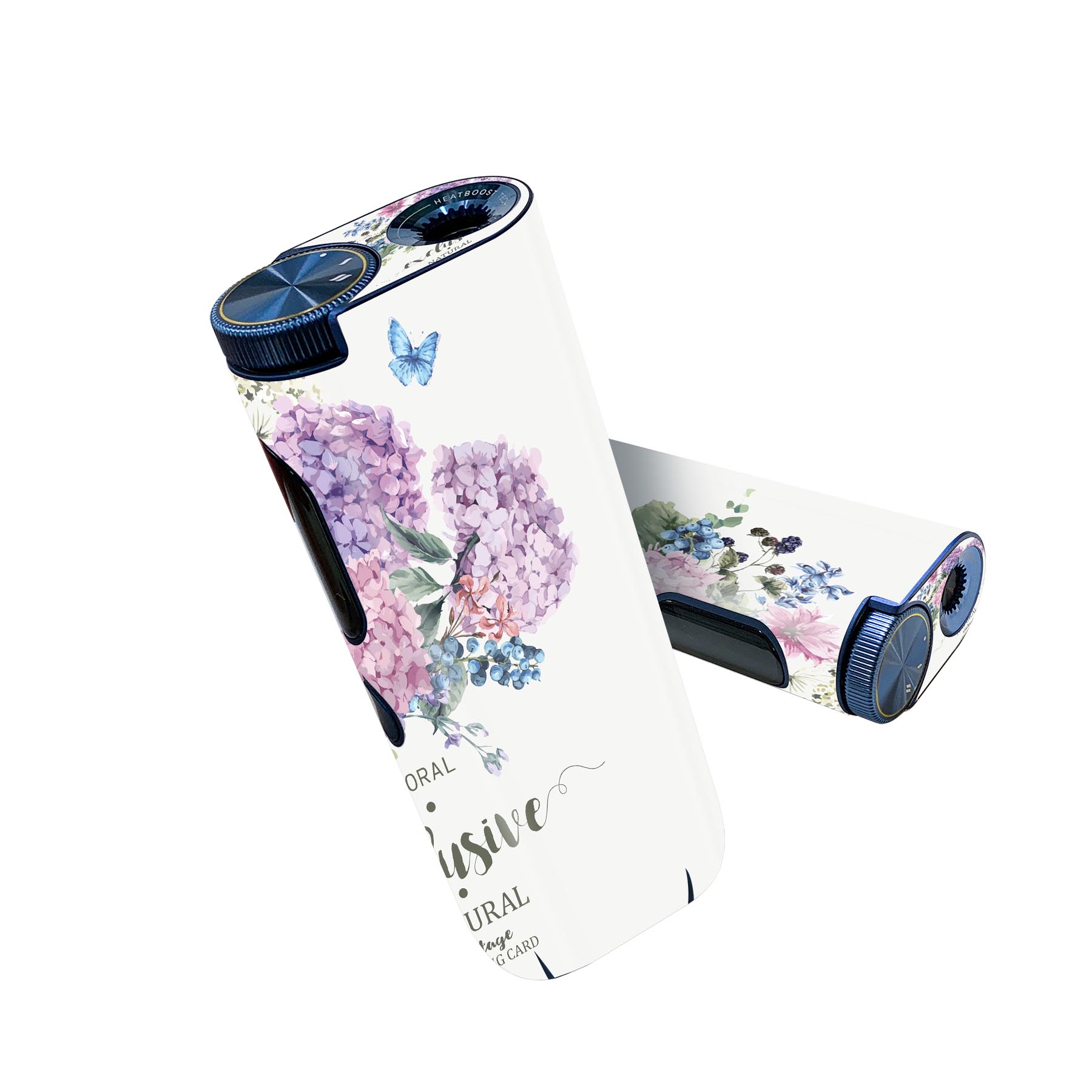 glo hyper pro 用 デザインスキンシール 側面2枚 天面3枚 セット 360°カバー ケース 保護 グロー ハイパー プロ グロウ ステッカー デコ アクセサリー 016327 あじさい 梅雨 花