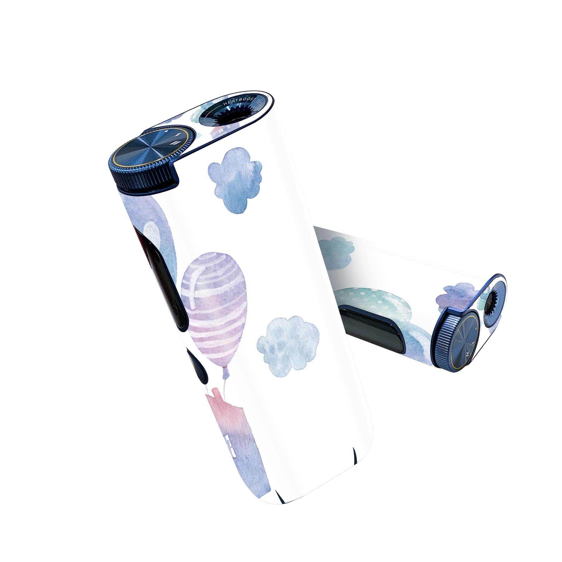 glo hyper pro 用 デザインスキンシール 側面2枚 天面3枚 セット 360°カバー ケース 保護 グロー ハイパー プロ グロウ ステッカー デコ アクセサリー 017798 梅雨 雨の家 雲 風船