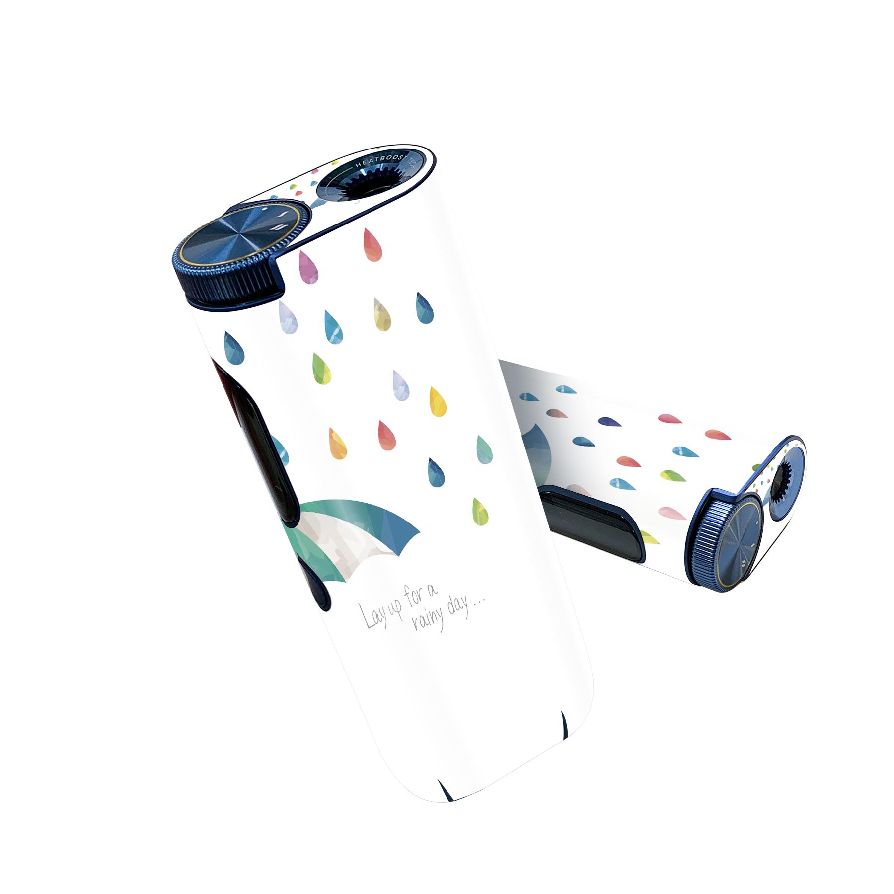 glo hyper pro 用 デザインスキンシール 側面2枚 天面3枚 セット 360°カバー ケース 保護 グロー ハイパー プロ グロウ ステッカー デコ アクセサリー 017808 傘 雨 梅雨 rainy