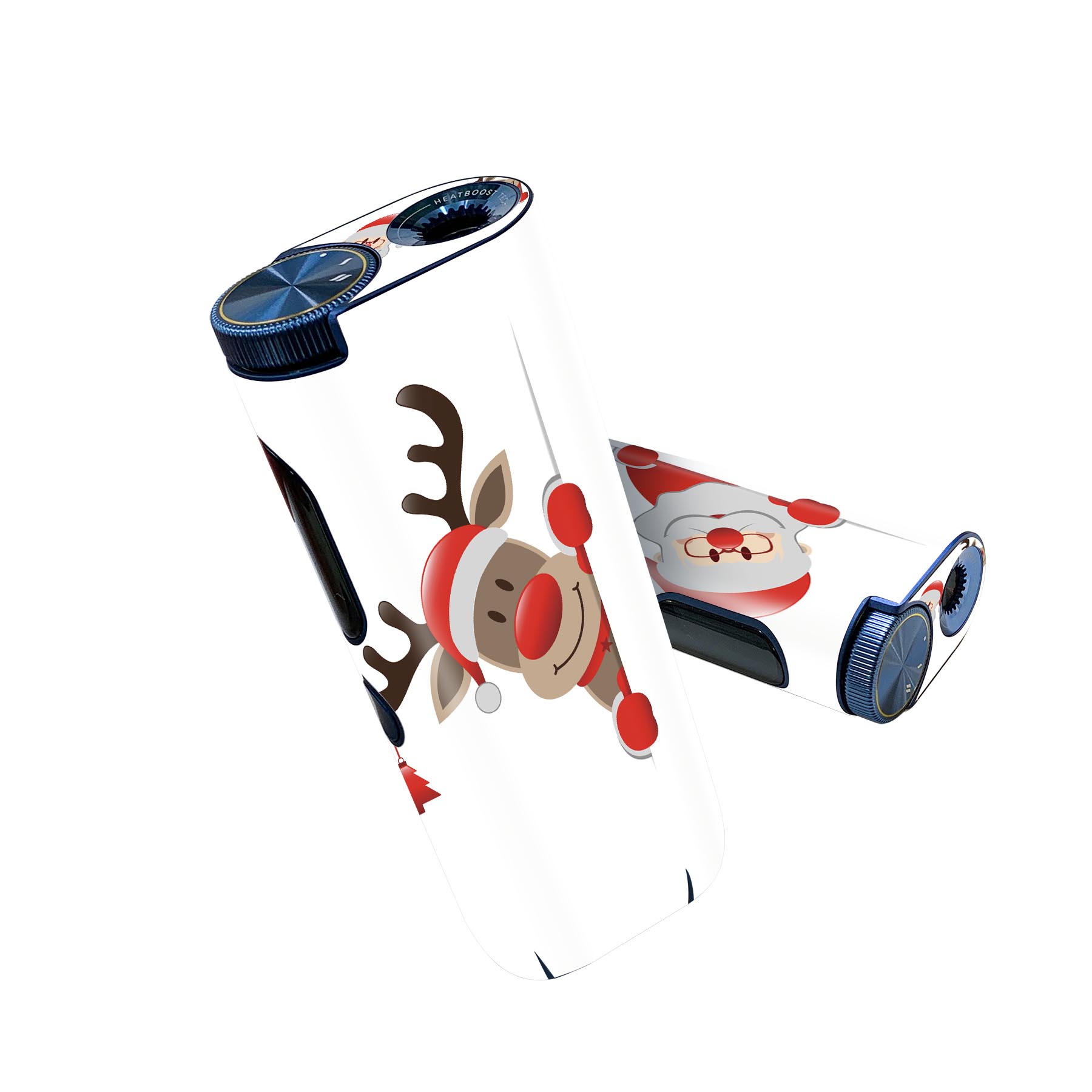 glo hyper pro 用 デザインスキンシール 側面2枚 天面3枚 セット 360°カバー ケース 保護 グロー ハイパー プロ グロウ ステッカー デコ アクセサリー 017828 サンタ トナカイ クリスマス