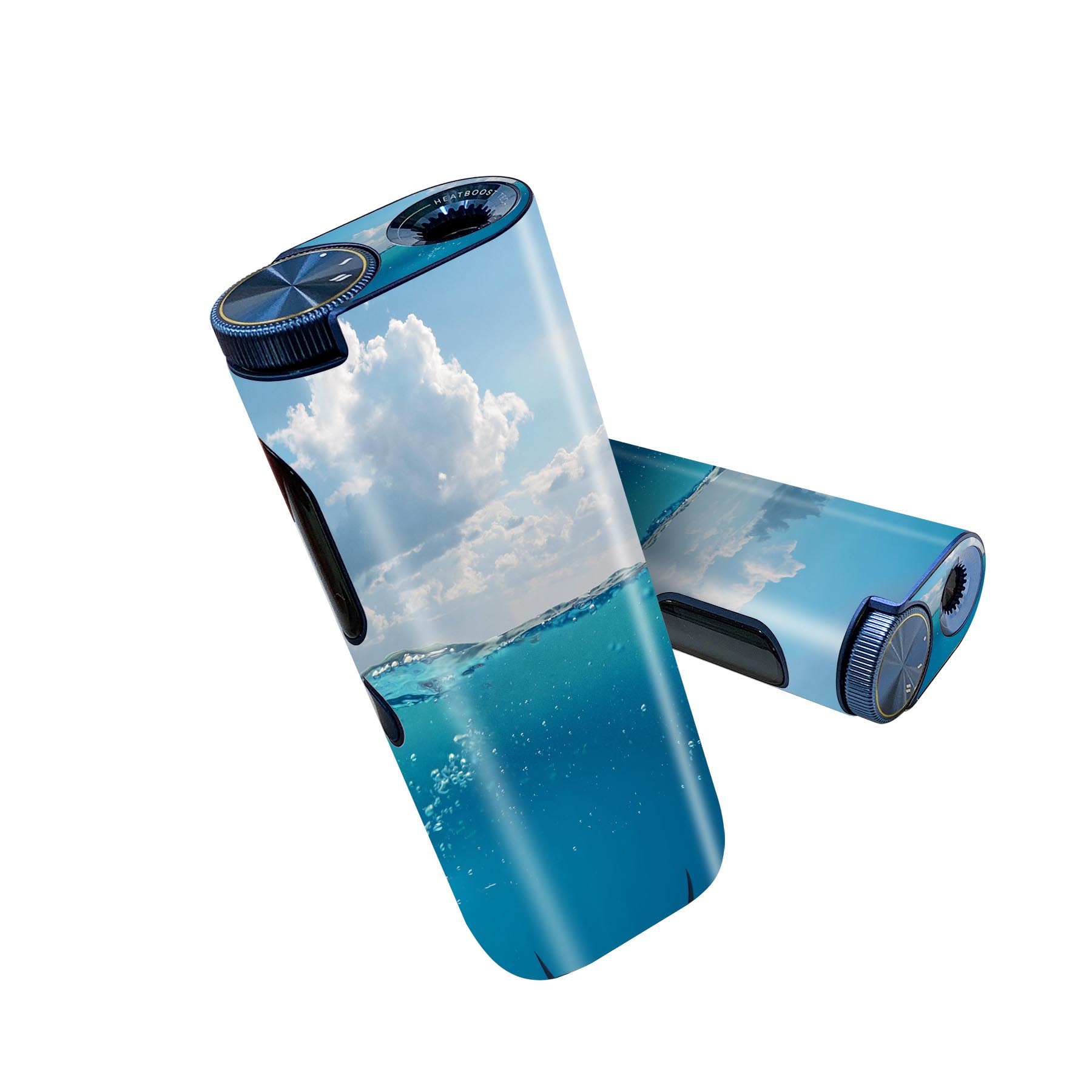 glo hyper pro 用 デザインスキンシール 側面2枚 天面3枚 セット 360°カバー ケース 保護 グロー ハイパー プロ グロウ ステッカー デコ アクセサリー 018299 海 夏