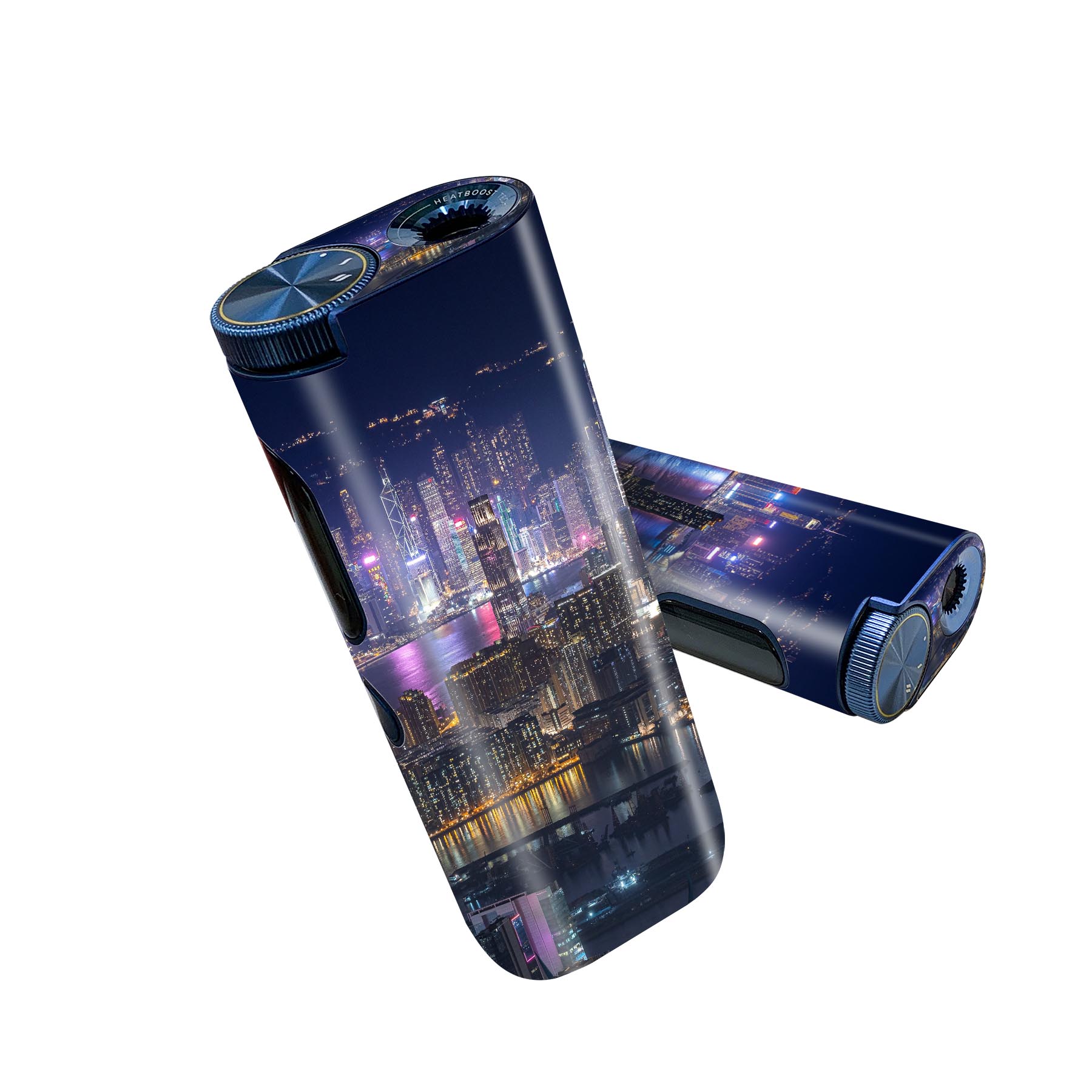 glo hyper pro 用 デザインスキンシール 側面2枚 天面3枚 セット 360°カバー ケース 保護 グロー ハイパー プロ グロウ ステッカー デコ アクセサリー 018357 夜景 写真 香港