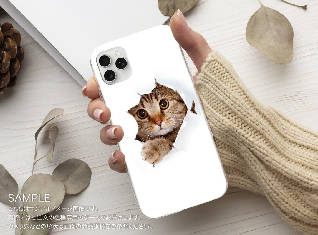 Galaxy A55 5G 用 ハードケース SC-53E / SCG27 共通対応 ケース カバー ハードケース 002783 猫　動物　写真