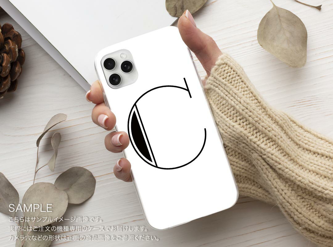 AQUOS sense9 用 スマホケース SH-53E / SHG14 / SH-M29 共通対応 sh53e ケース カバー ハードケース 019344 文字 c アルファベット