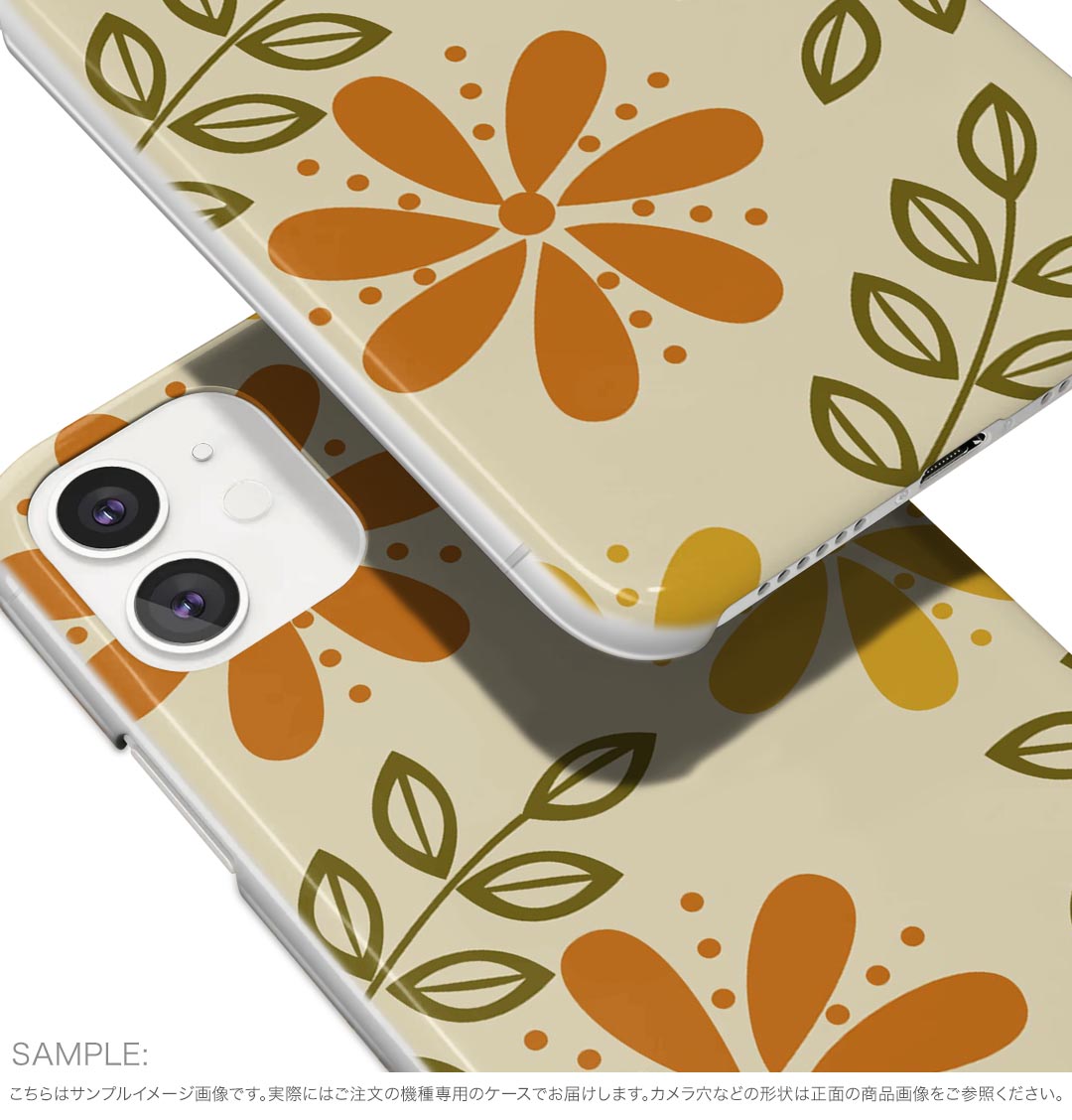 Xperia 10 VII 用 スマホカバー SO-52F / SOG16 / XQ-FE44 共通対応 so52f ケース カバー ハードケース 000687 花　オレンジ