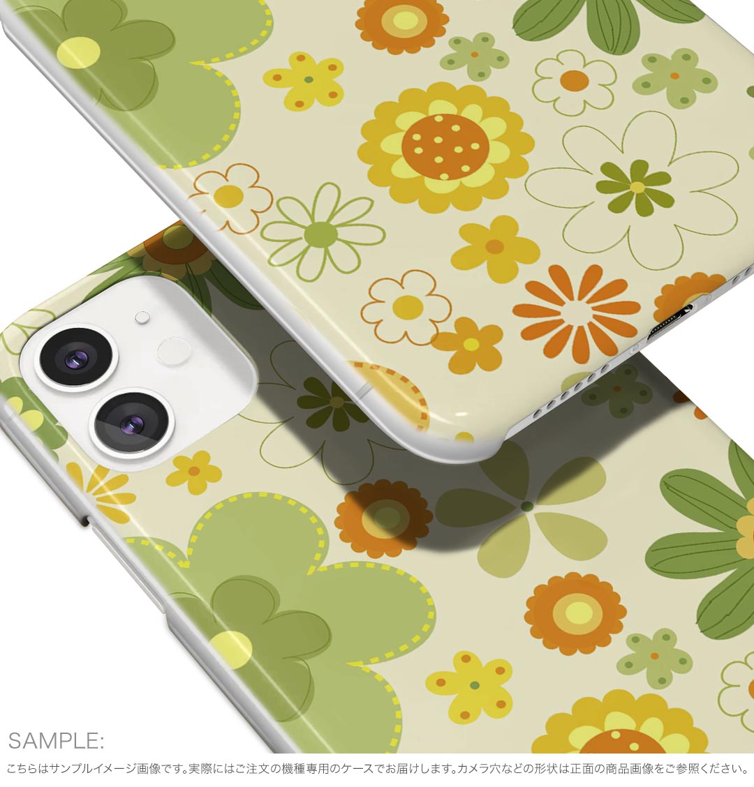 iPhone16plus 6.7インチ 専用 各キャリア iPhone 16 plus 共通対応 ハード ケース iphone16plus ケース カバー 000700 花　黄緑