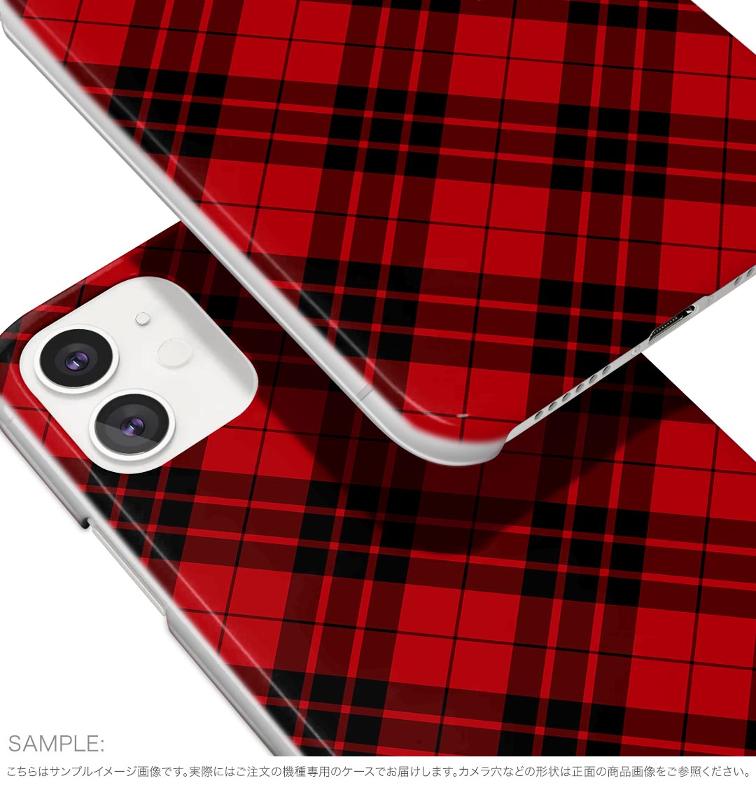 iPhone16plus 6.7インチ 専用 各キャリア iPhone 16 plus 共通対応 ハード ケース iphone16plus ケース カバー 000882 チェック　赤