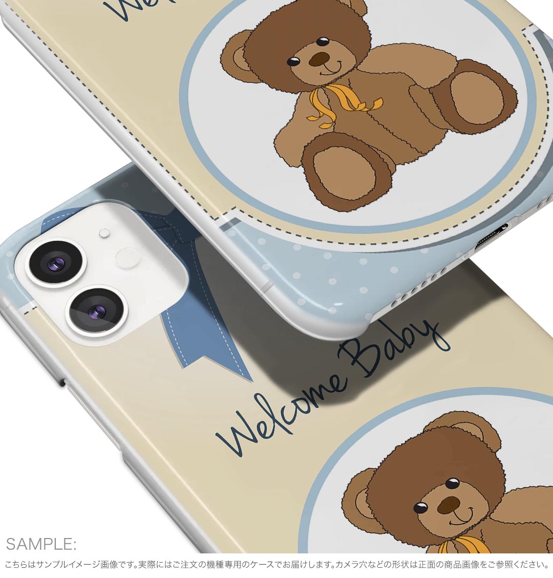 iPhone 16e 用 各キャリア 共通対応 ハードケース ケース カバー ハードケース 001157 クマ　リボン