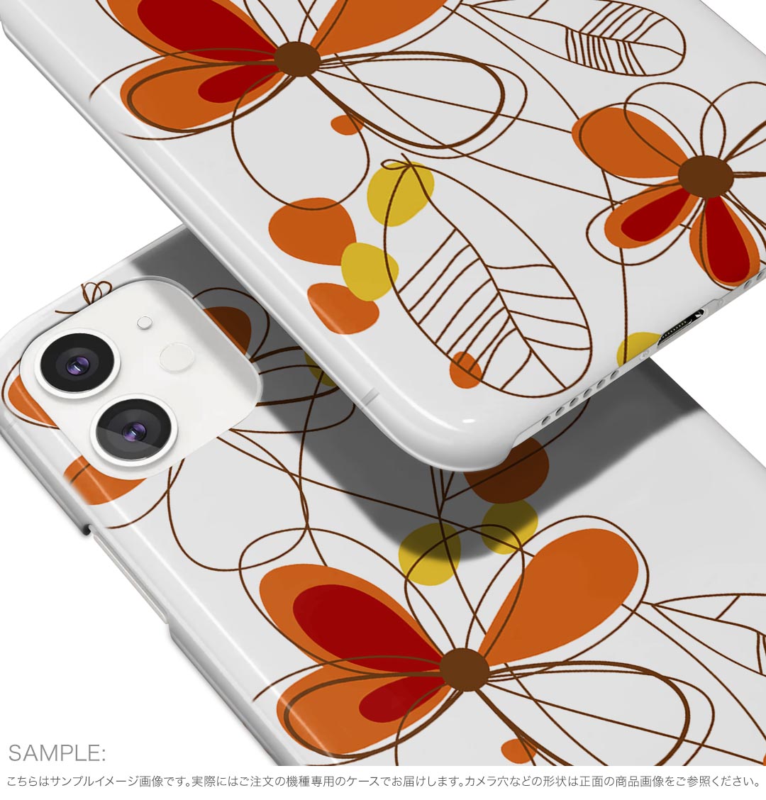 Pixel 8a 用ハード ケース ピクセル8a pixel8a 対応 ケース カバー ハードケース 001878 花　　オレンジ