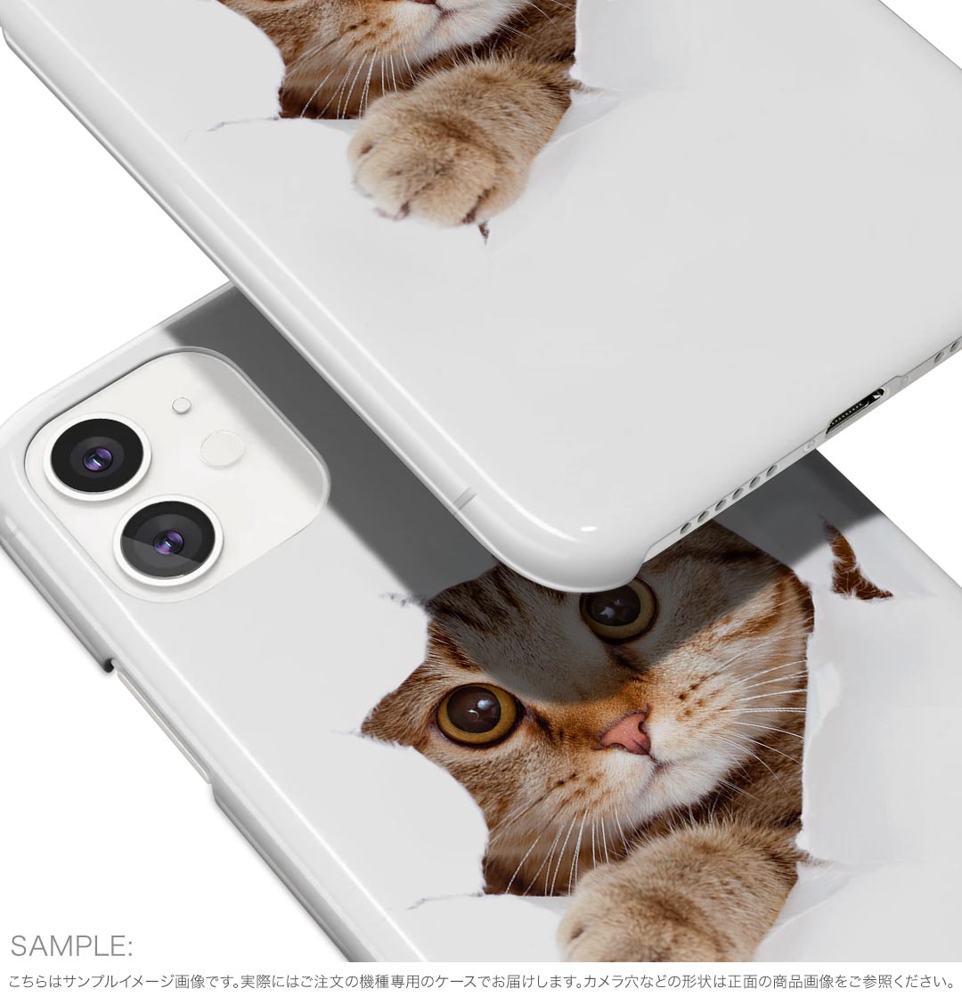 Galaxy A55 5G 用 ハードケース SC-53E / SCG27 共通対応 ケース カバー ハードケース 002783 猫　動物　写真