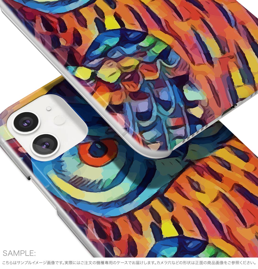 AQUOS R8 Pro 用ハード ケース SH-51D / A301SH 各キャリア 共通対応 ケース カバー sh51d ハードケース 022984 ふくろう　イラスト　カラフル