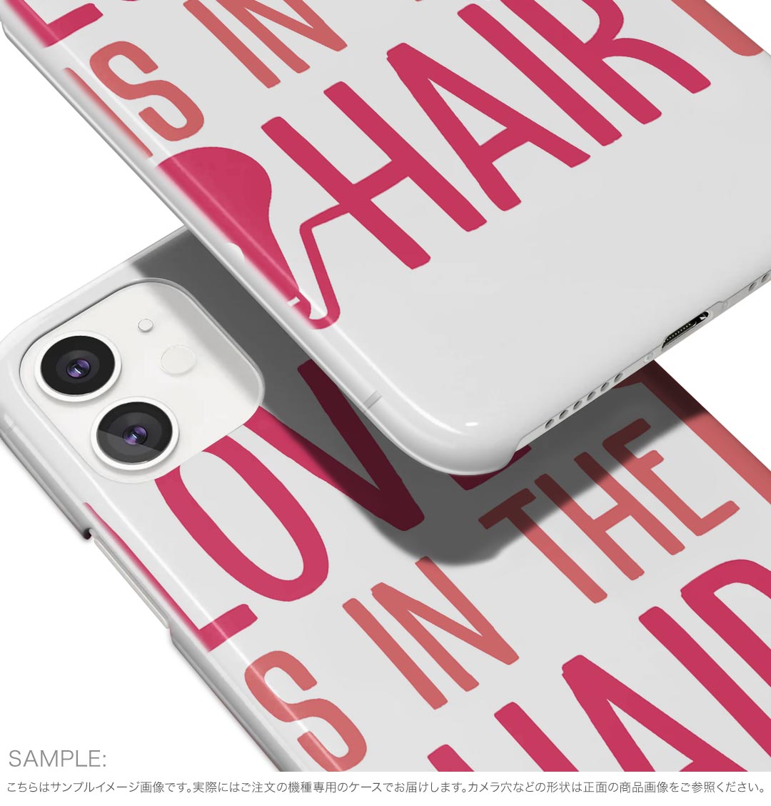 Galaxy A54 5G ギャラクシー SC-53D SCG21 専用 ケース 共通対応 sc53d igcase スマホカバー カバー ケース pc ハードケース 031803 美容院 ラブ おしゃれ ピンク