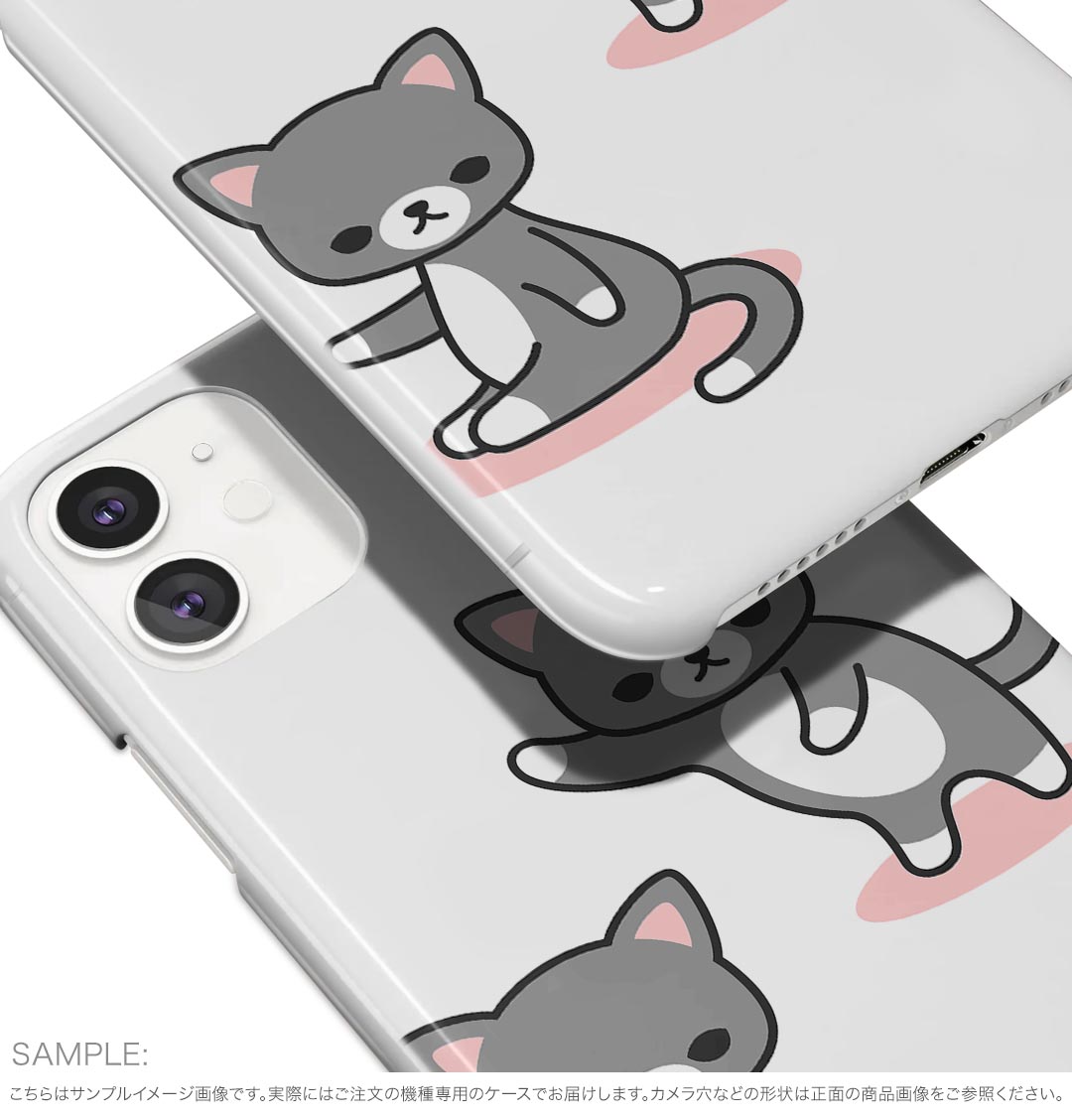 【送料無料】ハードケース ほぼ全機種対応 スマホ カバー ケース スマホケース ポリカーボネート ハード 携帯ケース softbank au docomo 004540 猫　キャラクター　シンプル