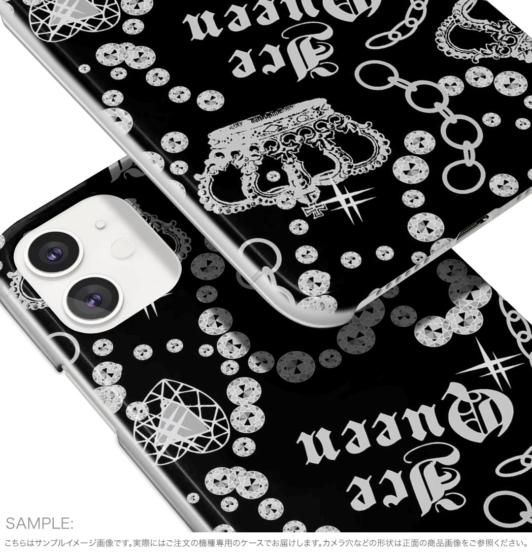 Galaxy S25 用 SC-51F / SCG31 (SM-S931) 共通対応 ハードケース sc51f ケース カバー ハードケース 004950 クラウン　王冠　英語　黒