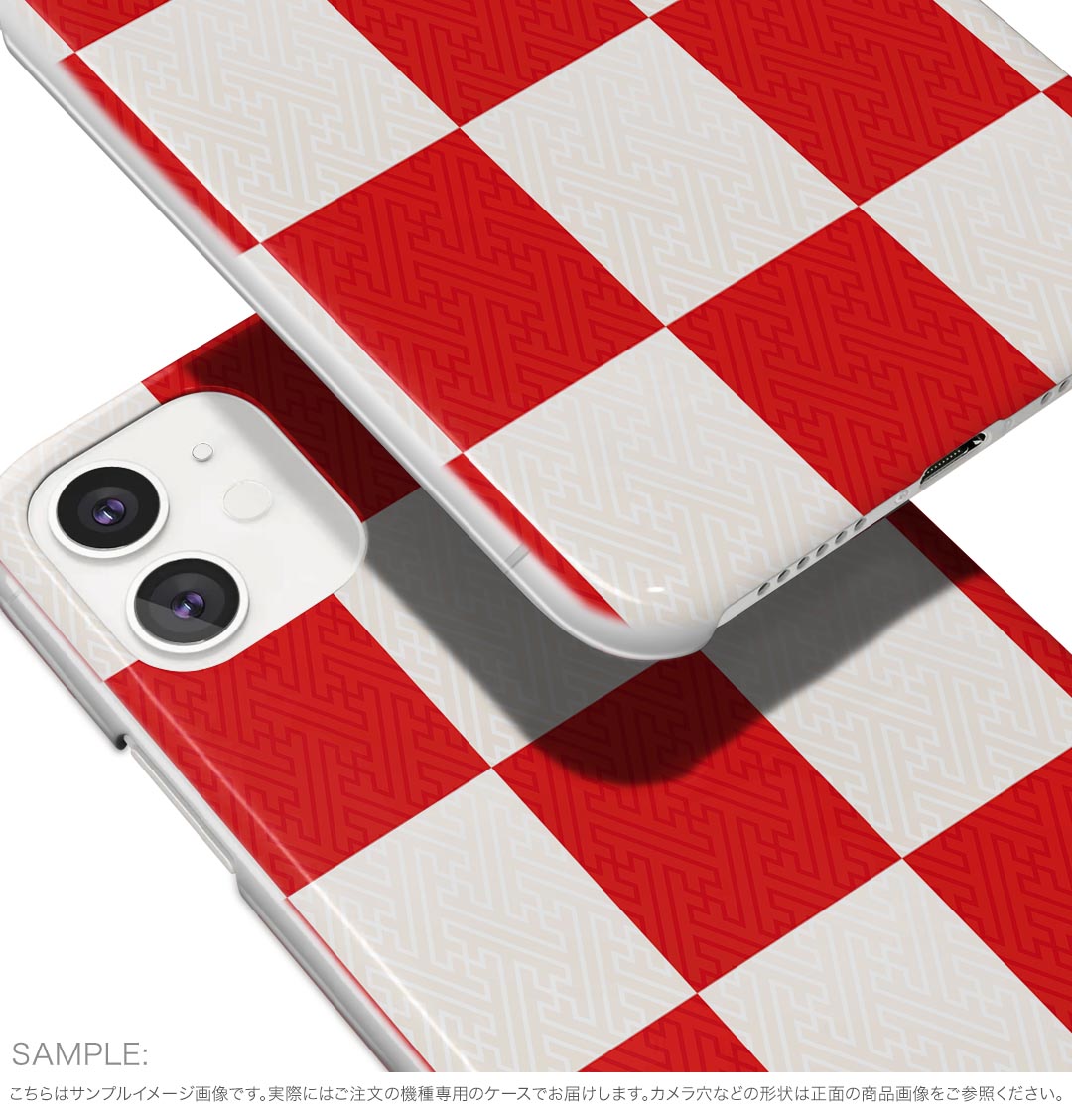 Galaxy A36 5G 用 スマホカバー SC-54F / SCG34 共通対応 共通対応 sc54f ケース カバー ハードケース 005761 市松模様　和風　和柄