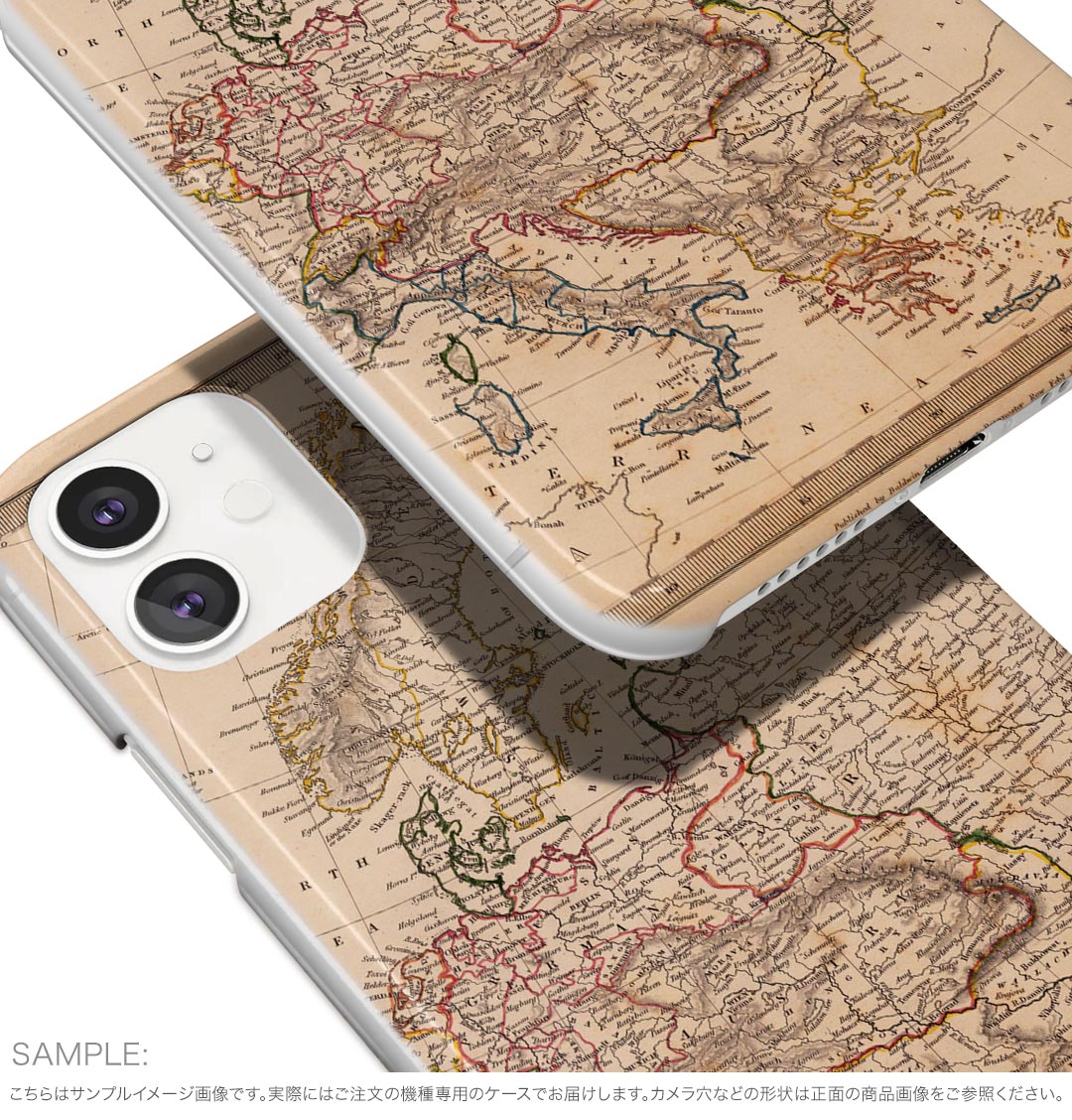 AQUOS R9 用 ハードケース SH-51E / A401SH 共通対応 ハード ケース sh51e 対応 ケース カバー 006093 地図　英語　世界