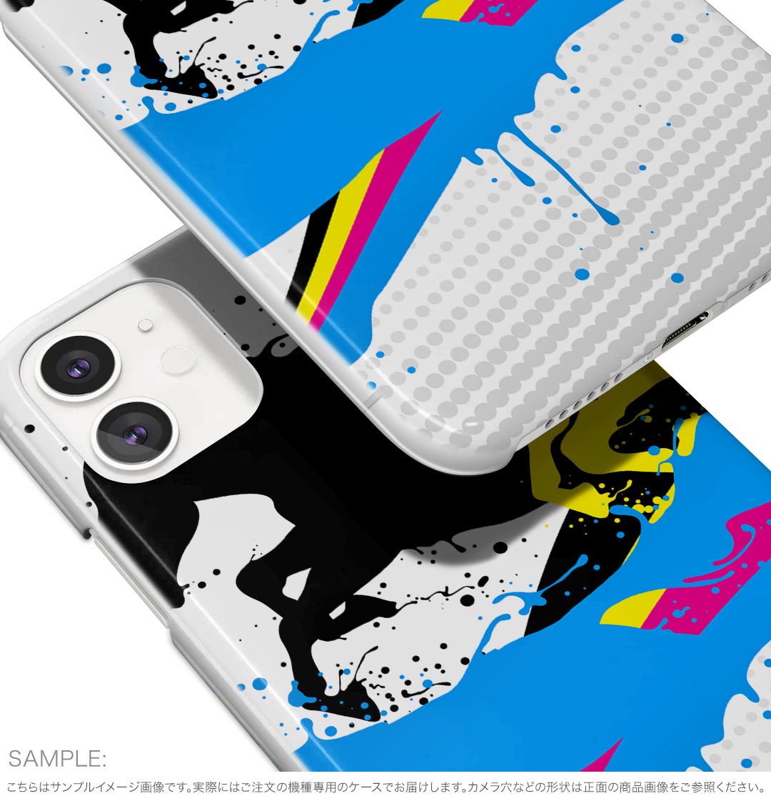iPhone Air 用 スマホカバー ガラスフィルム 2枚 セット 各キャリア 共通対応 ケース カバー ハードケース igcase 007573 カラフル　馬　インク　ペンキ
