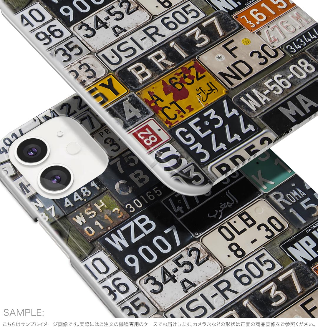 SO-52B Xperia 10 III 用 ハードケース 008545 ナンバー　プレート　カラフル　写真