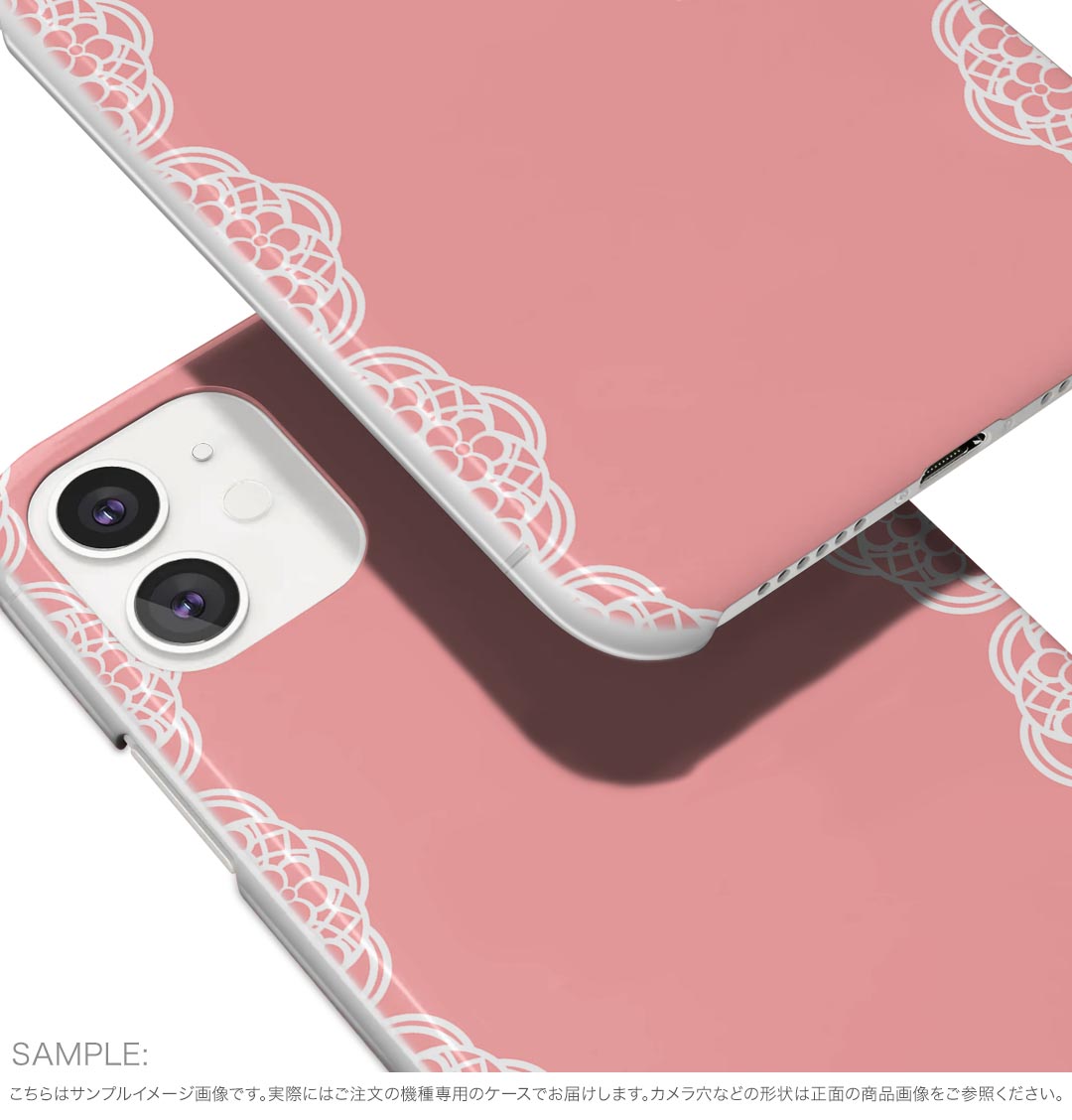 iPhone16pro 6.3インチ 専用 各キャリア iPhone 16 pro 共通対応 ハード ケース iphone16pro 対応 ケース カバー 009820 　レース　ピンク