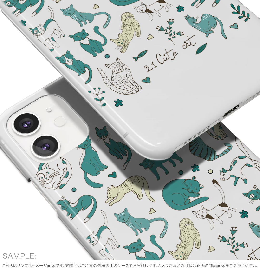 iPhone16 6.1インチ 専用 各キャリア iPhone 16 共通対応 ハード ケース iphone16 対応 ケース カバー ハードケース 010399 動物　猫　緑
