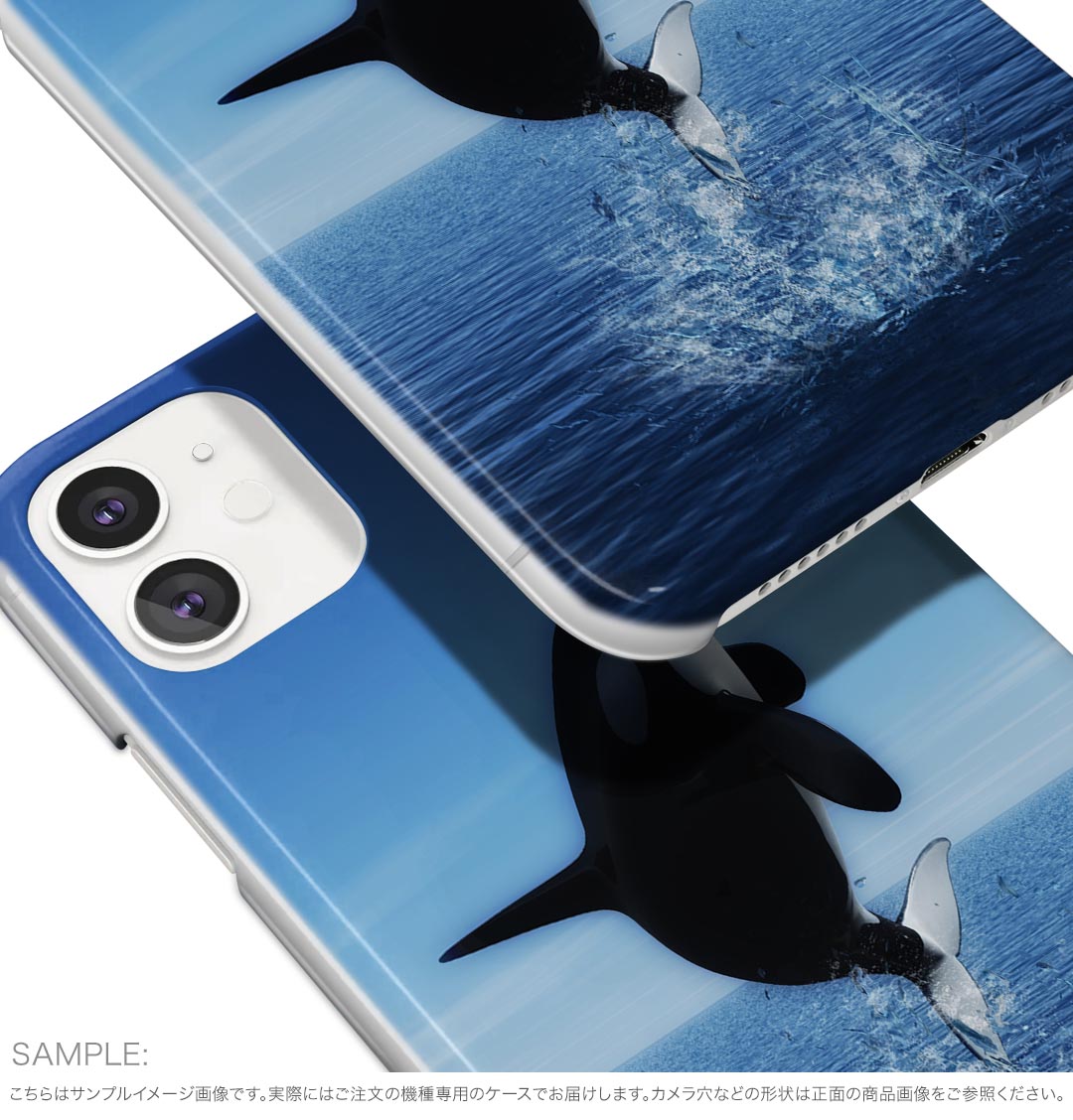 AQUOS sense9 用 スマホケース SH-53E / SHG14 / SH-M29 共通対応 sh53e ケース カバー ハードケース 010806 シャチ　生き物　海